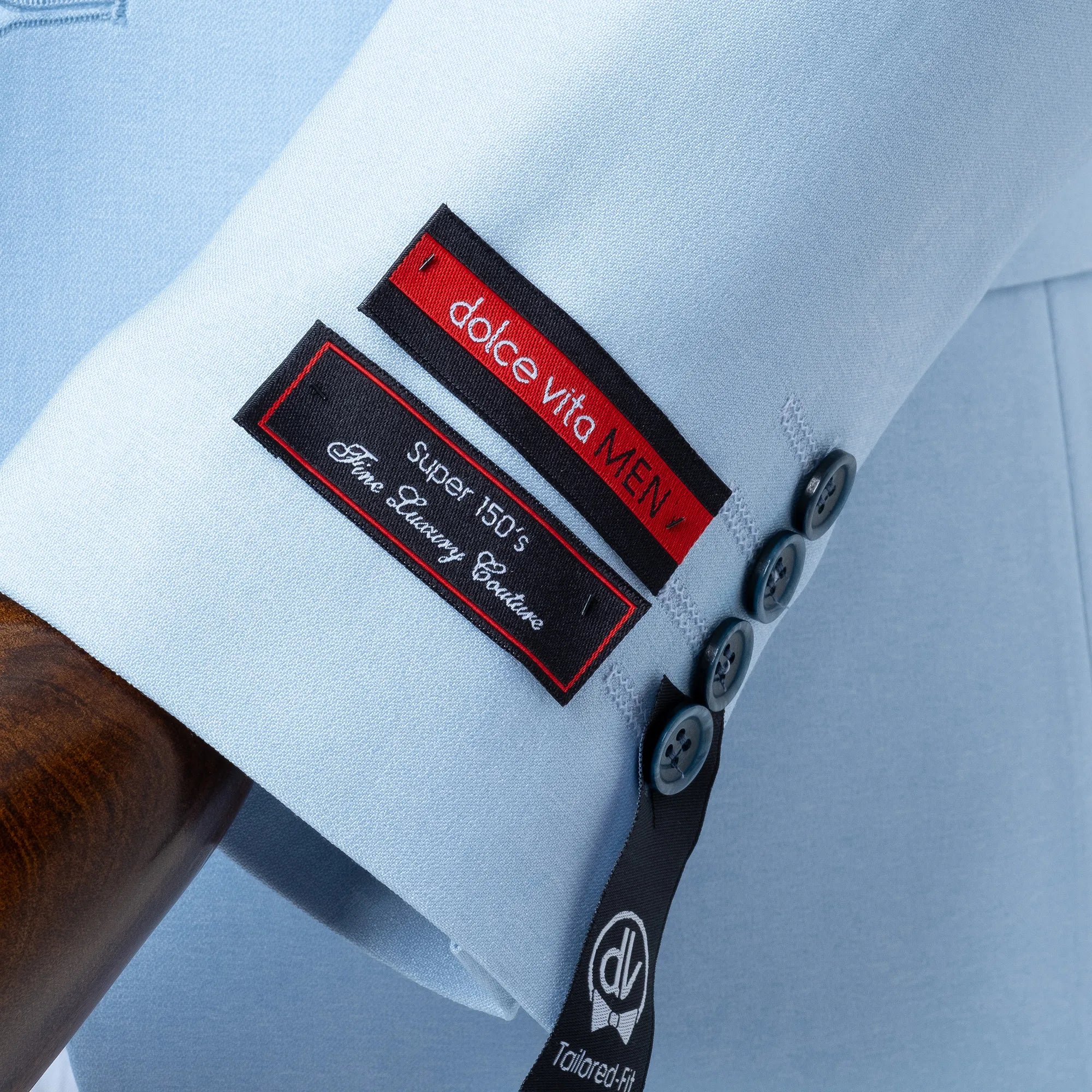 Ezekial | Light Blue Solid 3-Piece Tailored-Fit Suit