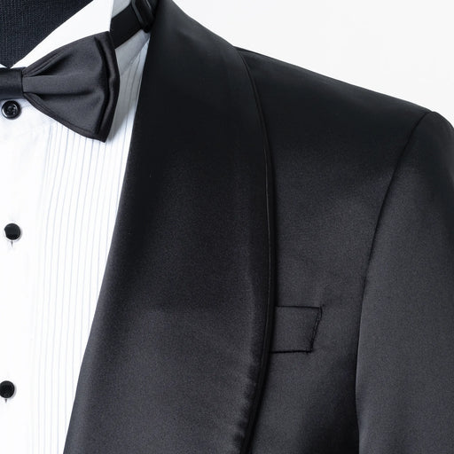 Laurent | Black Tailored-Fit Tuxedo Jacket