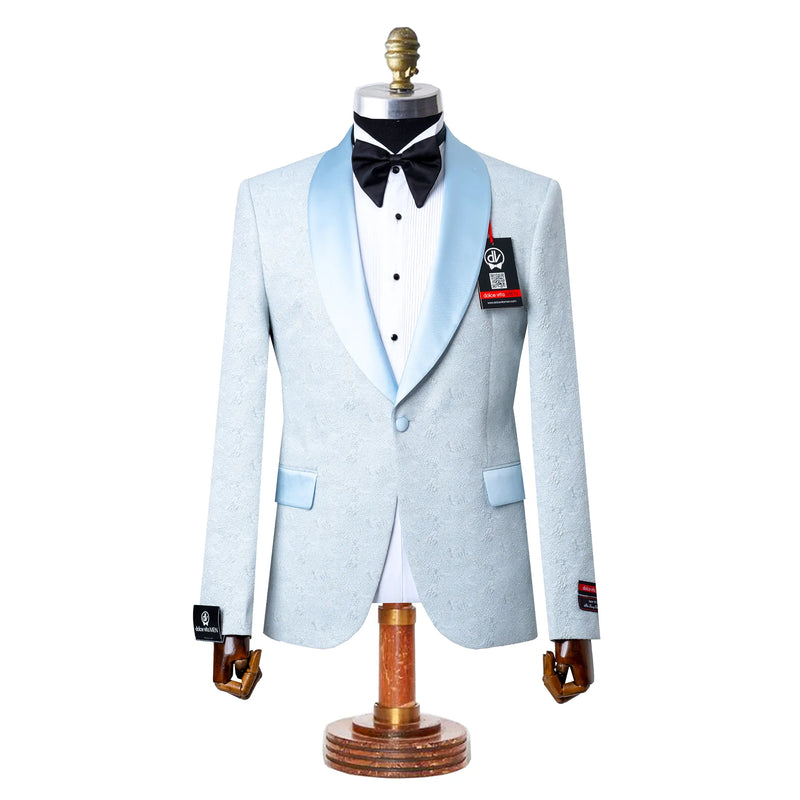 Cedric | Light Blue Splash Tailored-Fit Jacket