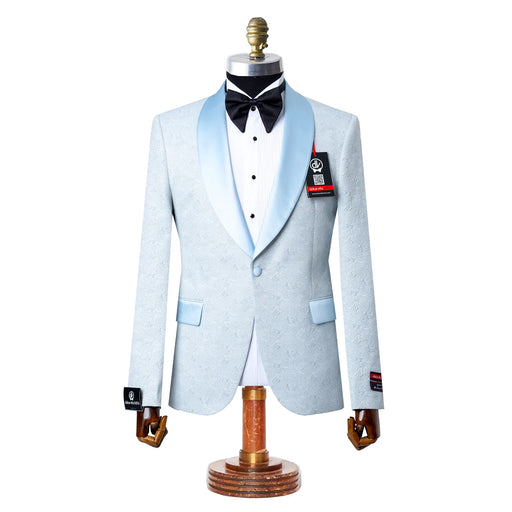 Cedric | Light Blue Splash Tailored-Fit Jacket
