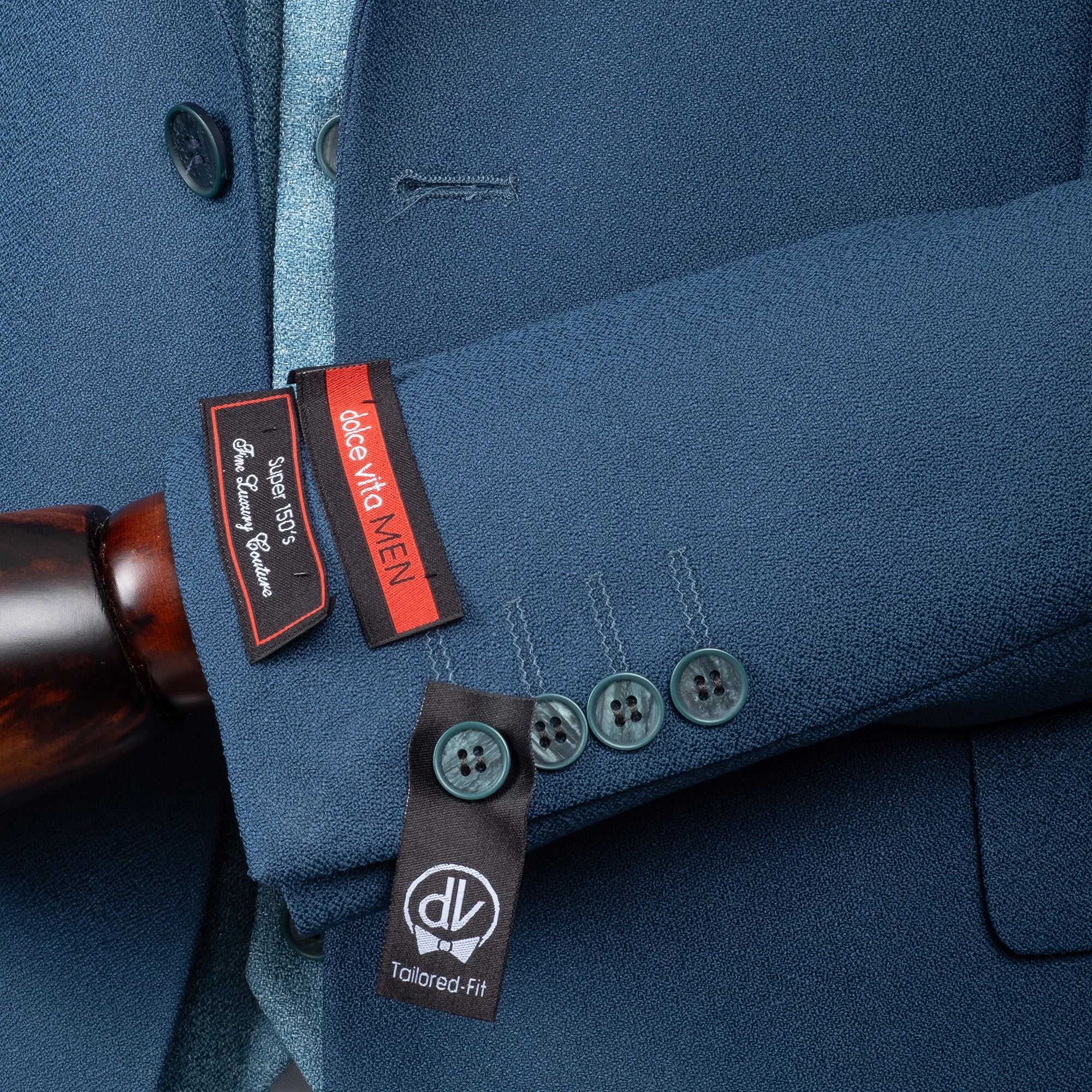 Isaac | Ocean Blue 3-Piece Tailored-Fit Suit