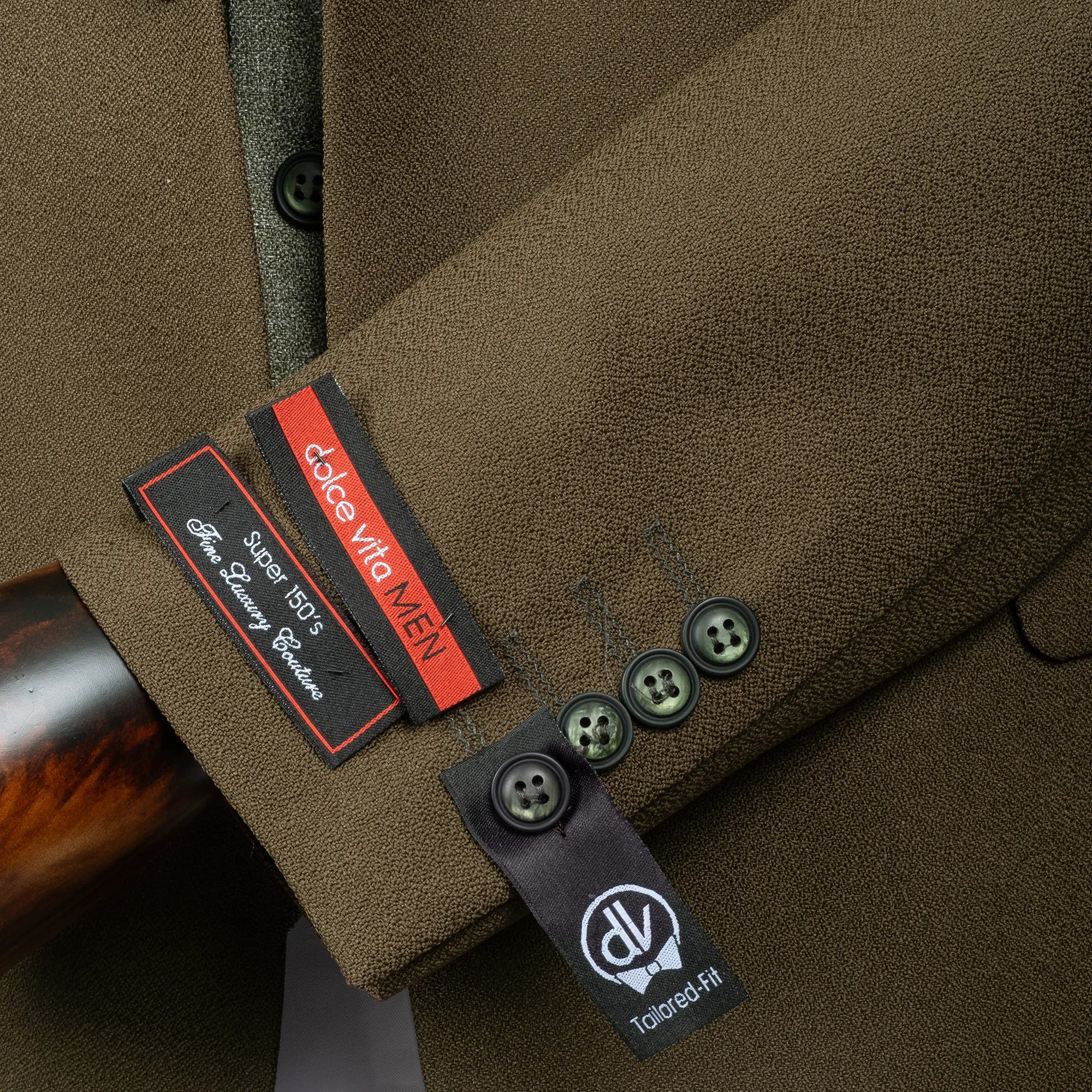 Isaac | Olive Green 3-Piece Tailored-Fit Suit