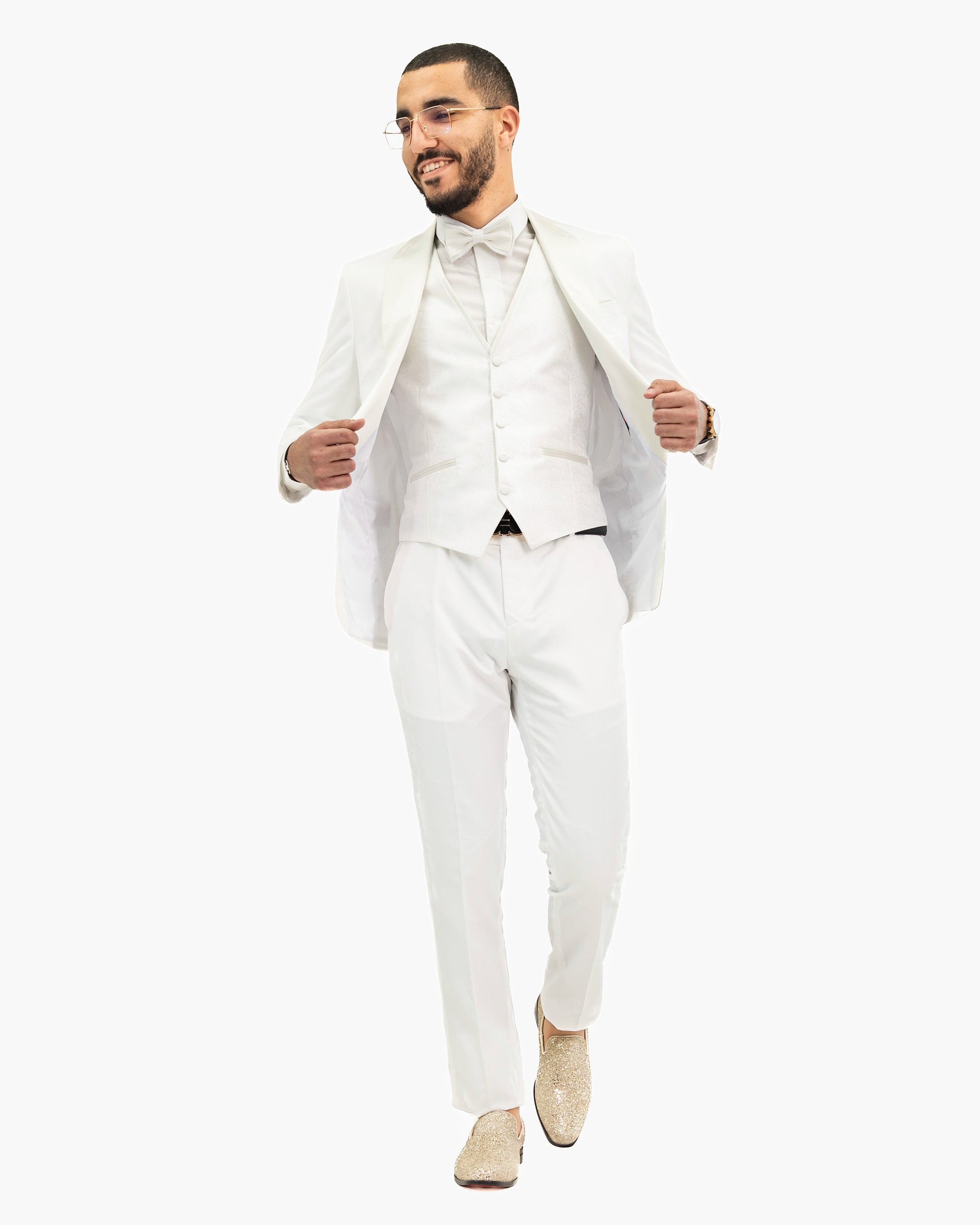 Marcus | White 3-Piece Tailored Fit Tuxedo