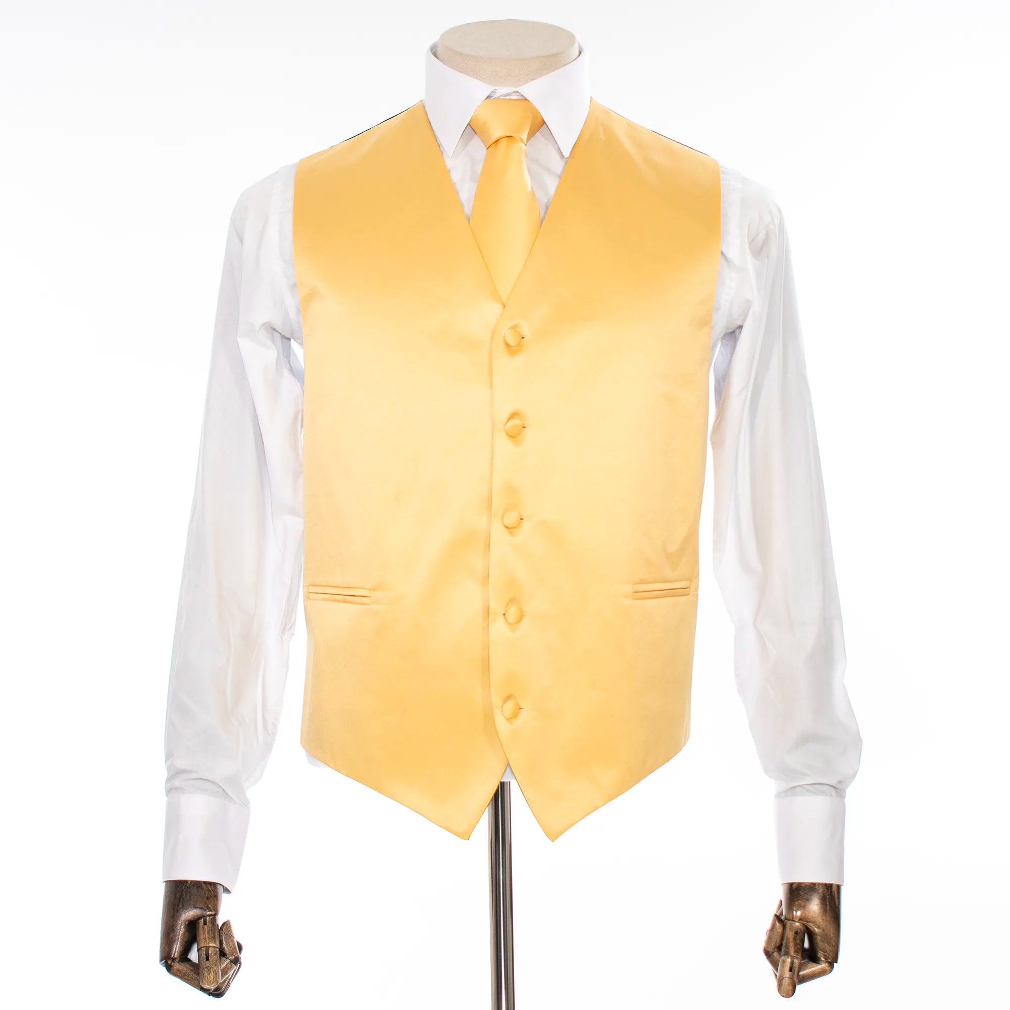 Gold Vest with Matching Necktie and Hanky