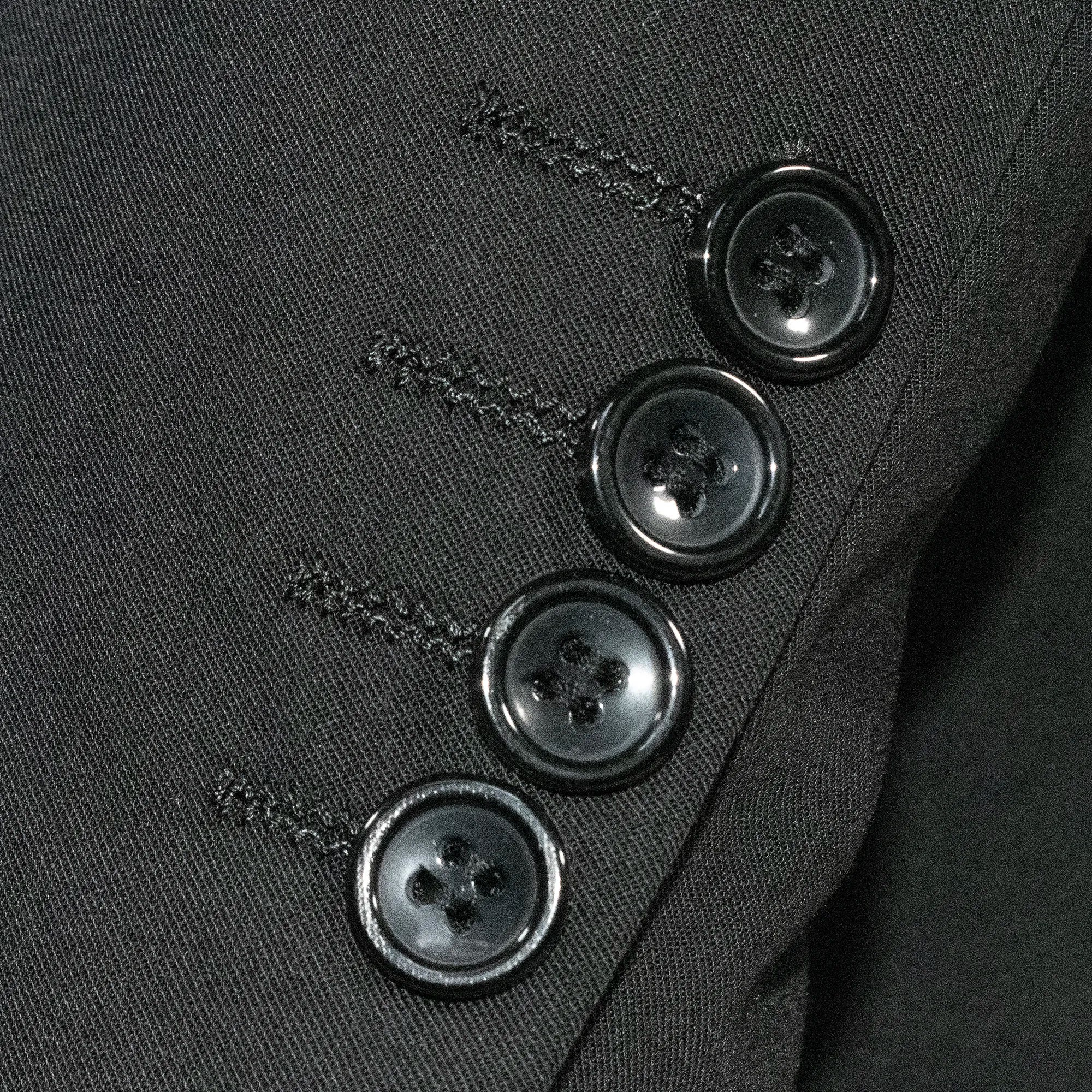 Men's Solid Black 2-Piece Slim-Fit Suit