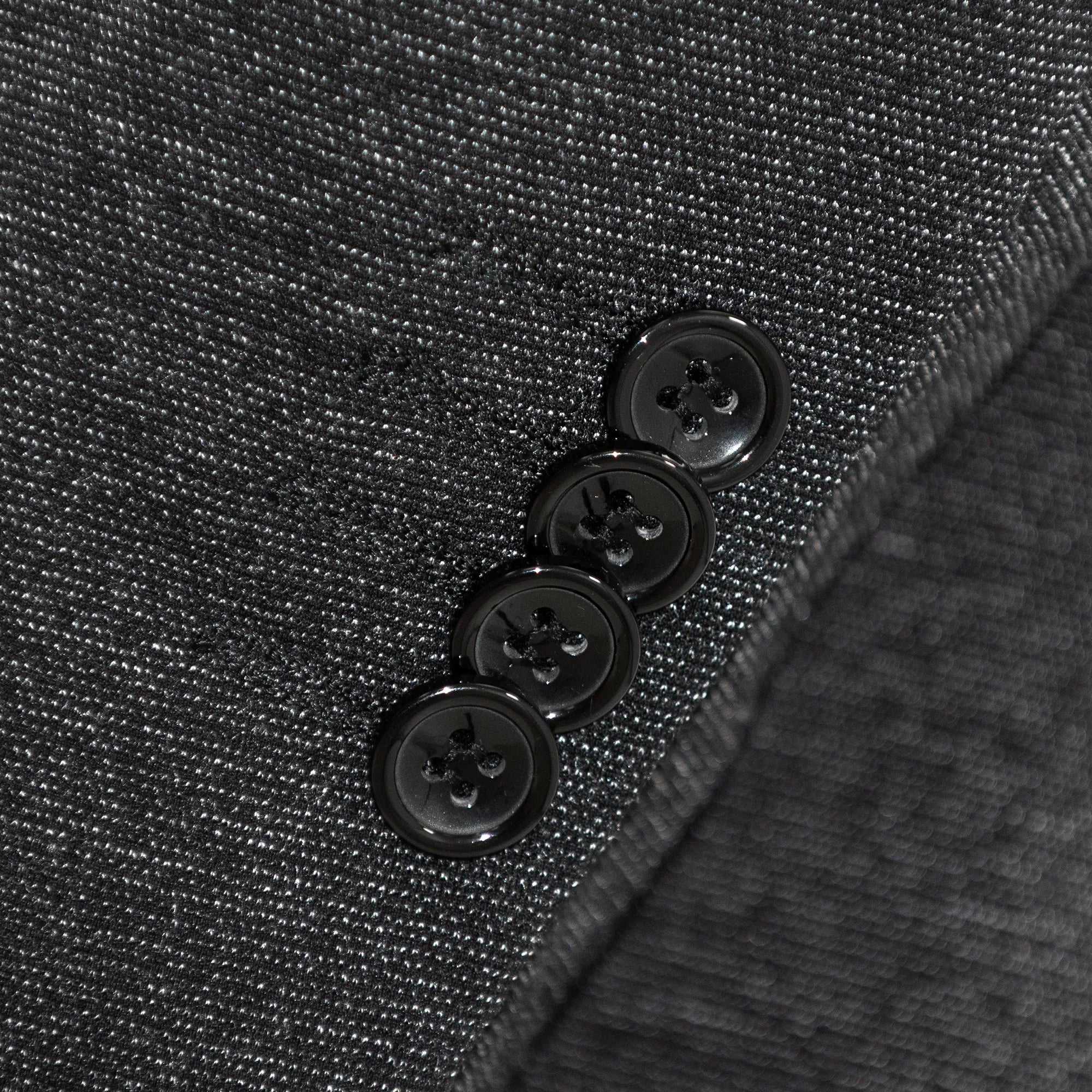 Black Stretch Twill 2-Piece Slim-Fit Suit