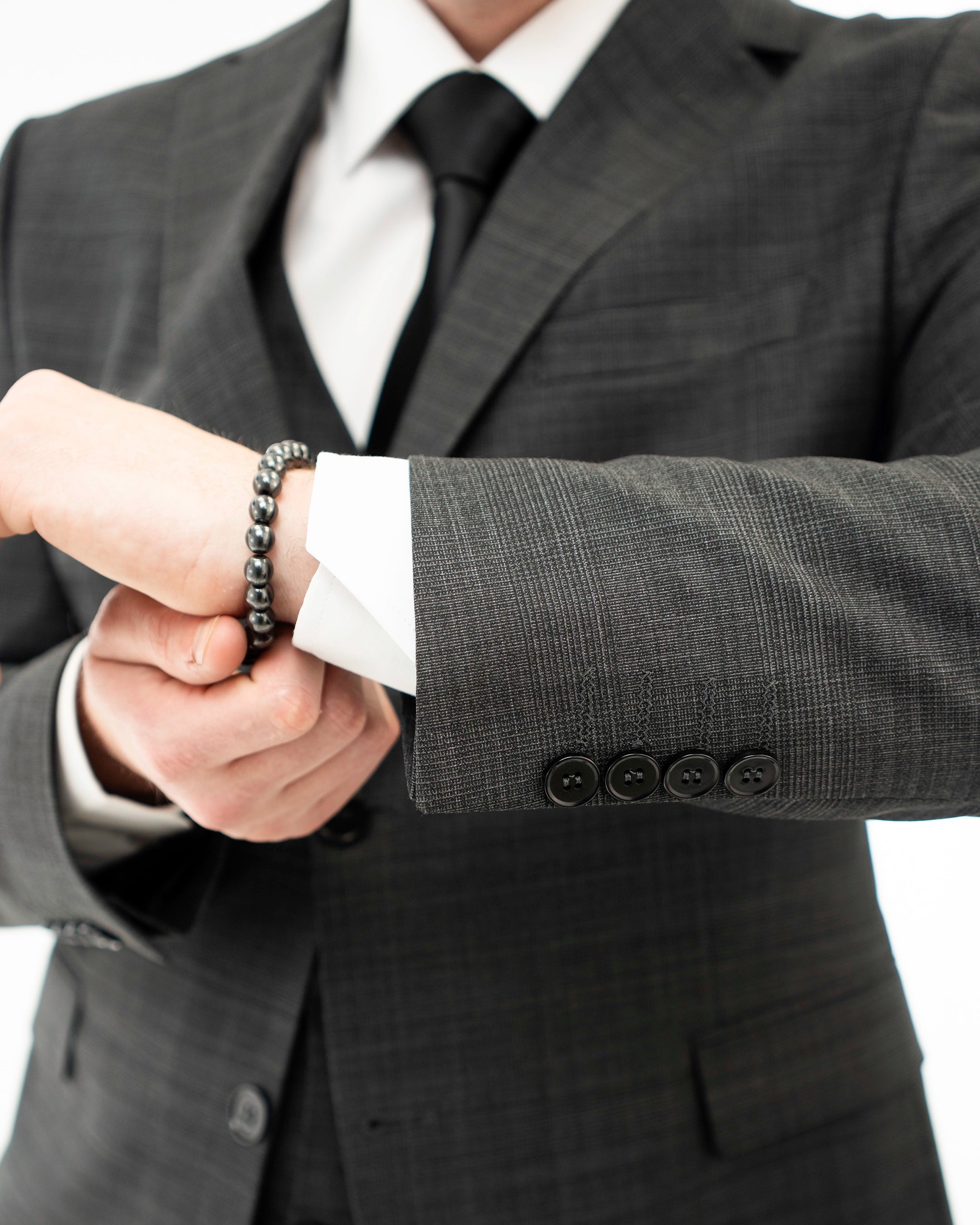 Gray Check 3-Piece Tailored-Fit Suit