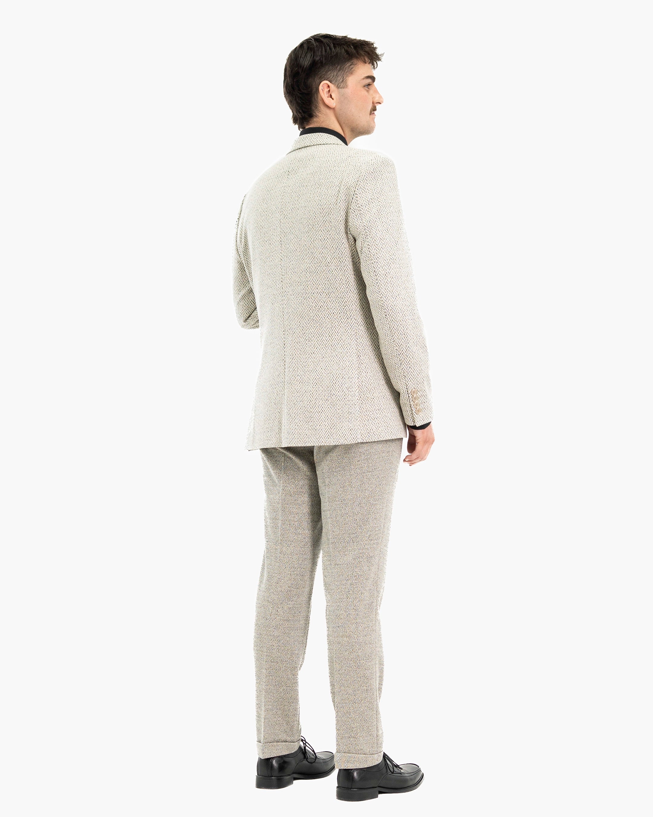Knit Wool 3-Piece Tailored-Fit Suit