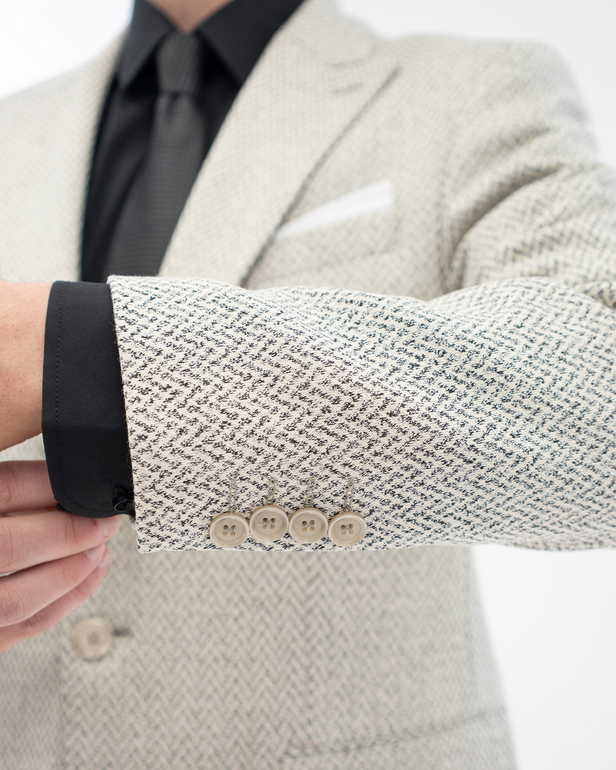 Knit Wool 3-Piece Tailored-Fit Suit