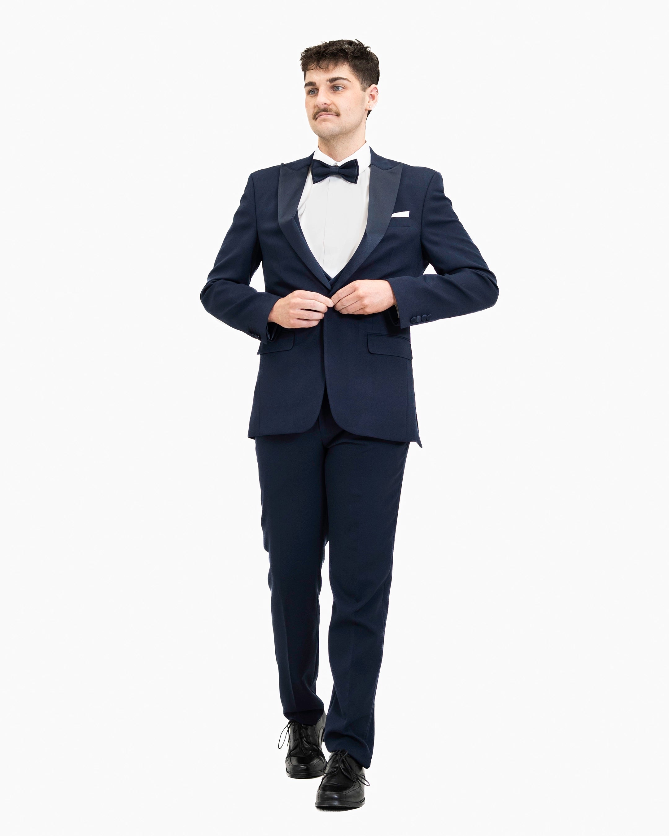 3-Piece Tailored-Fit Tuxedo with Peak Lapel