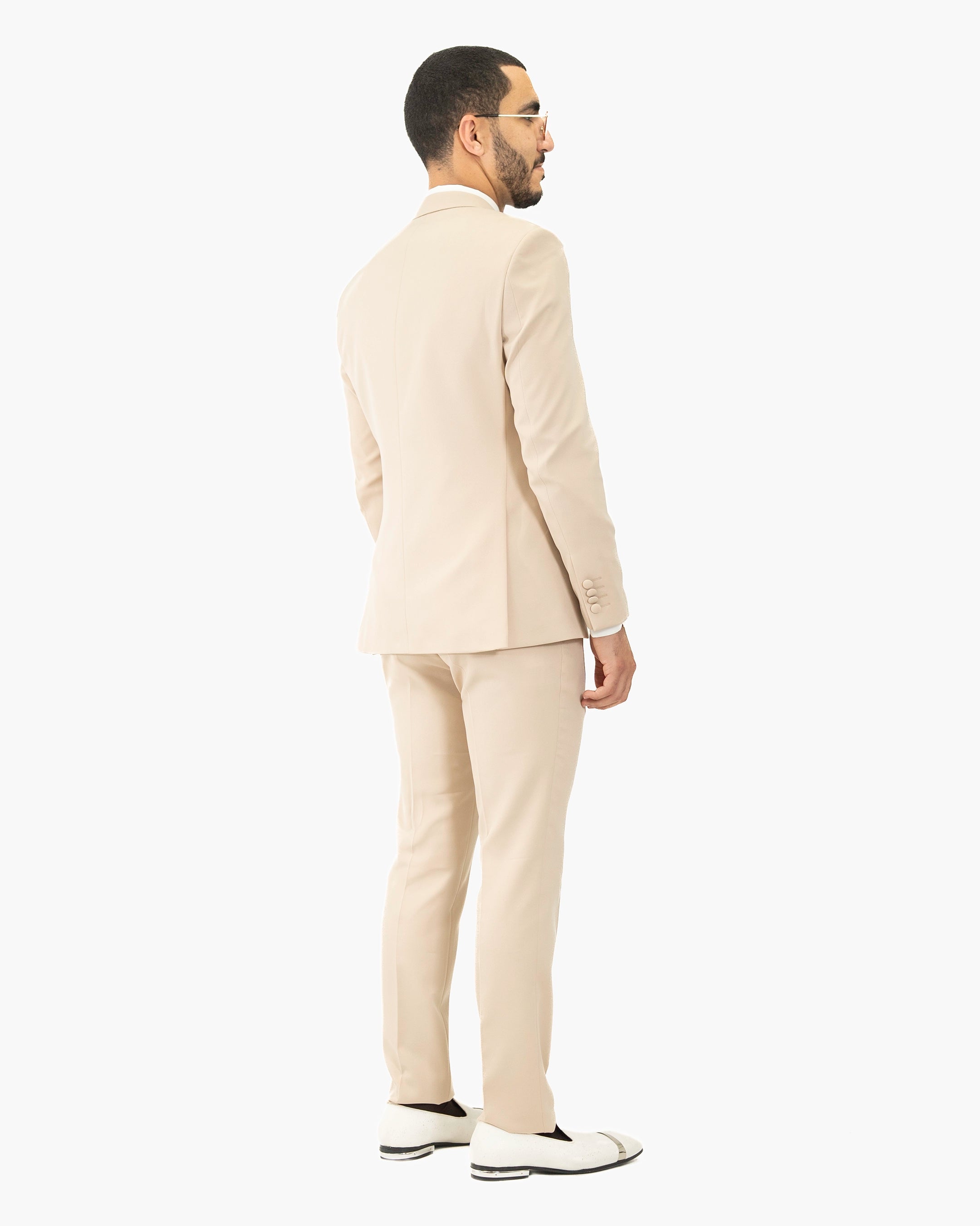 3-Piece Tailored-Fit Tuxedo with Peak Lapel