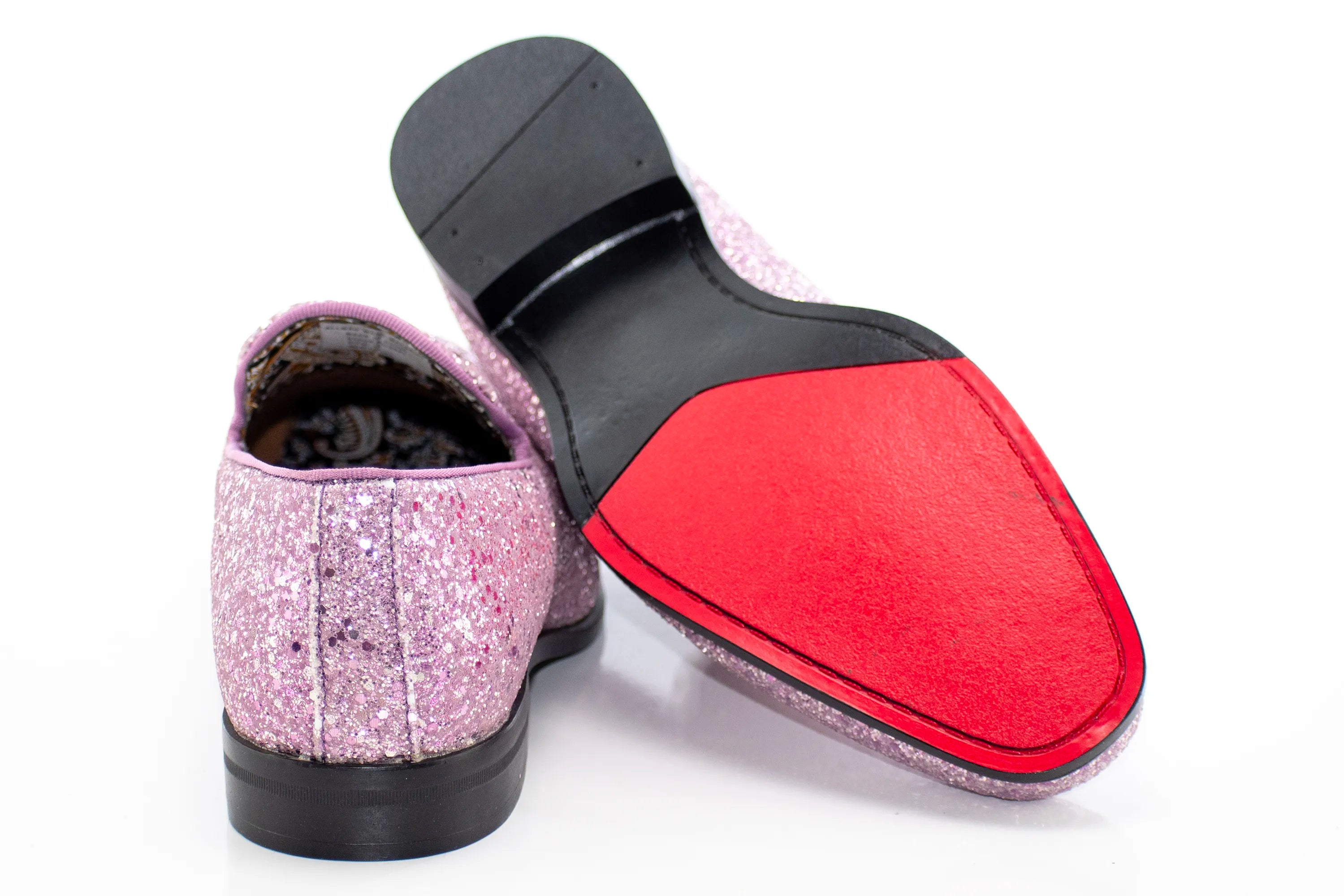 Lilac Glitter Smoking Loafer