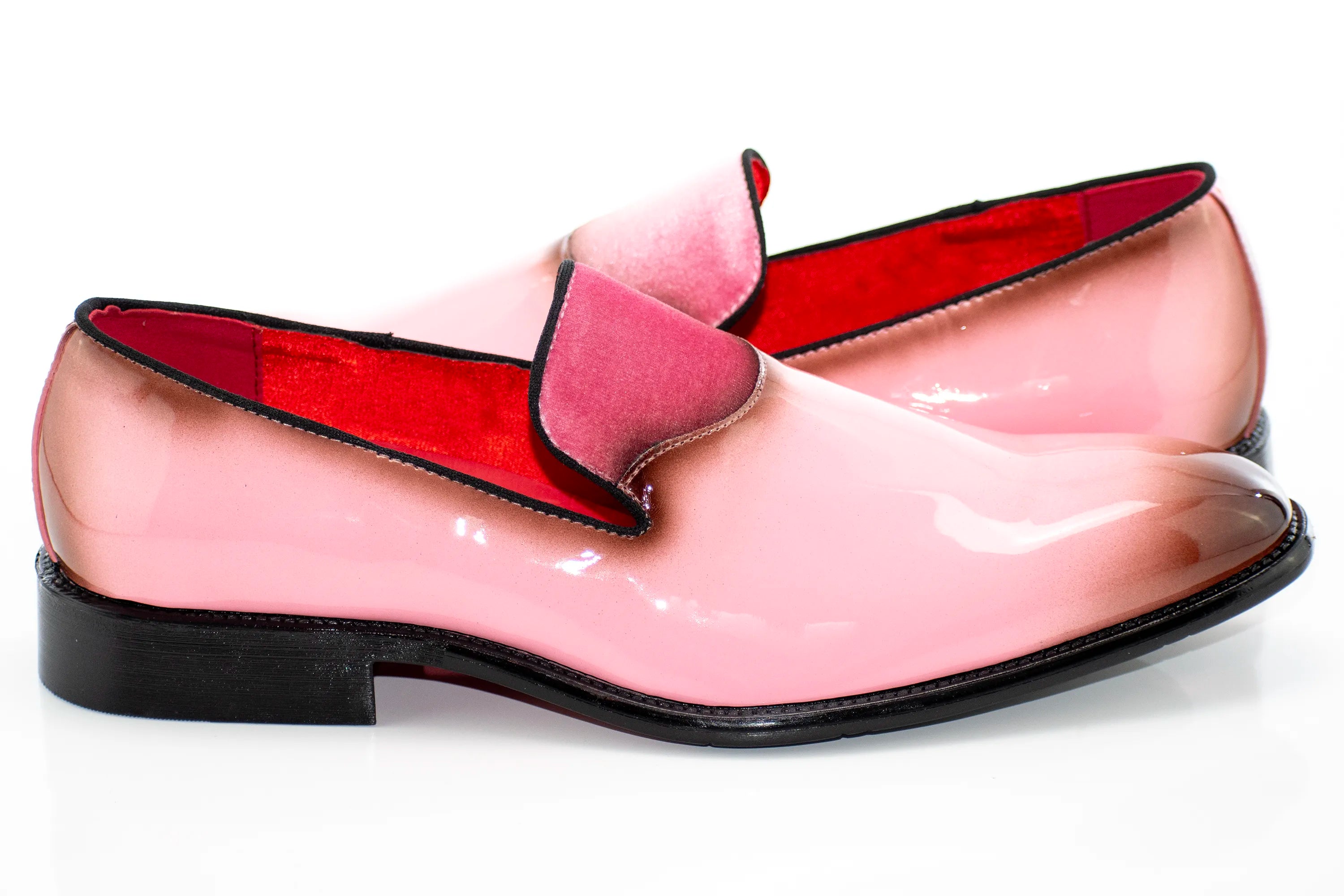 Pink Patent Leather and Velvet Loafer