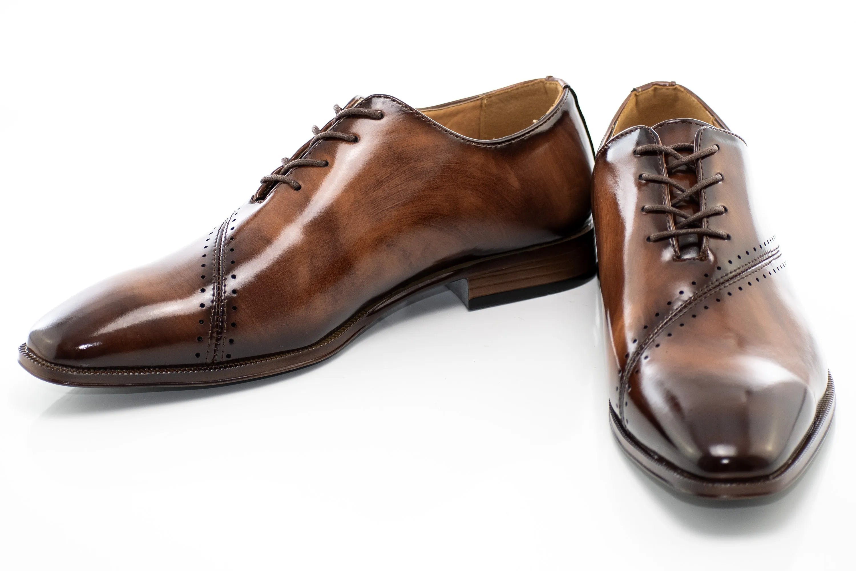 Asymmetrical Leather Oxfords