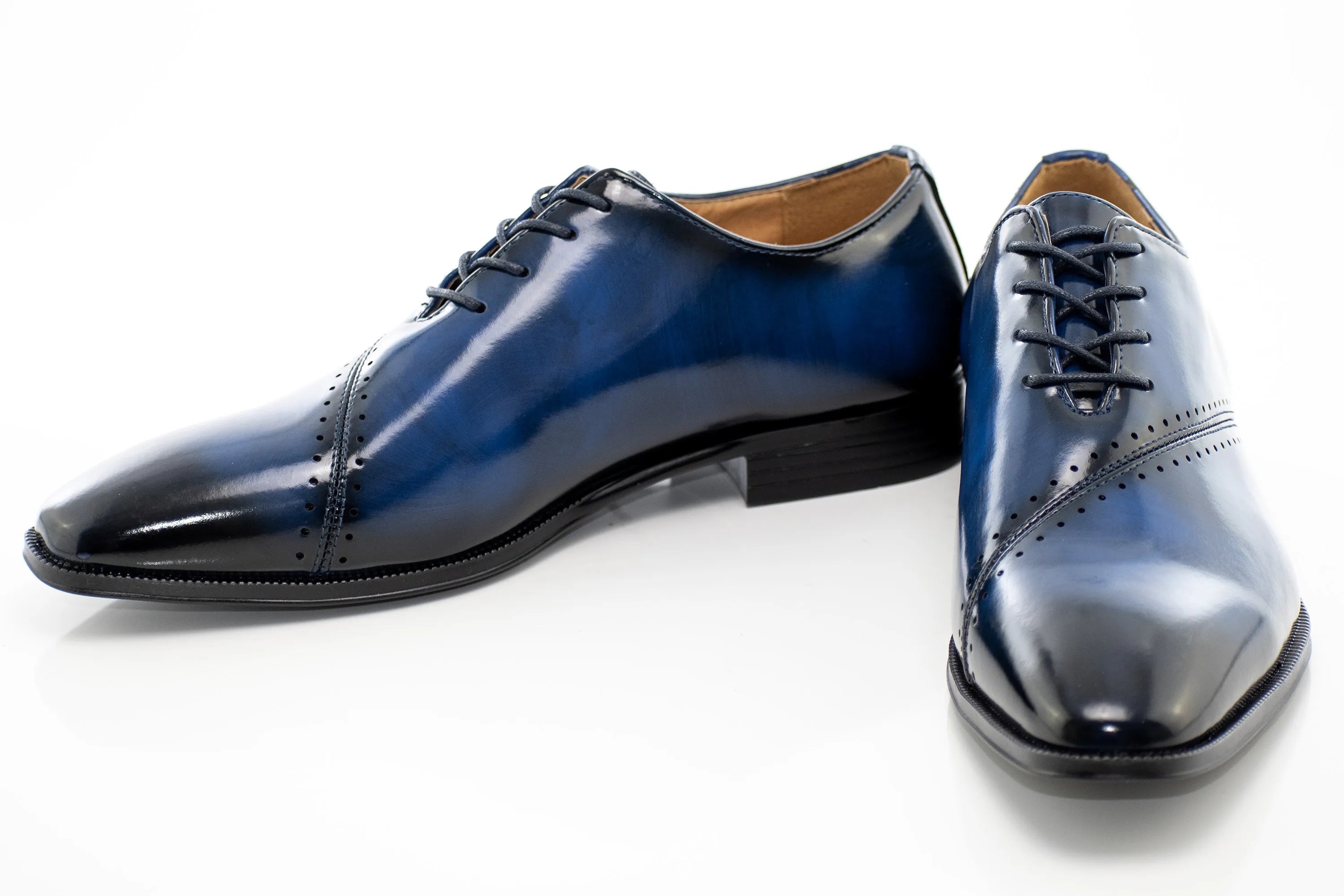 Asymmetrical Leather Oxfords