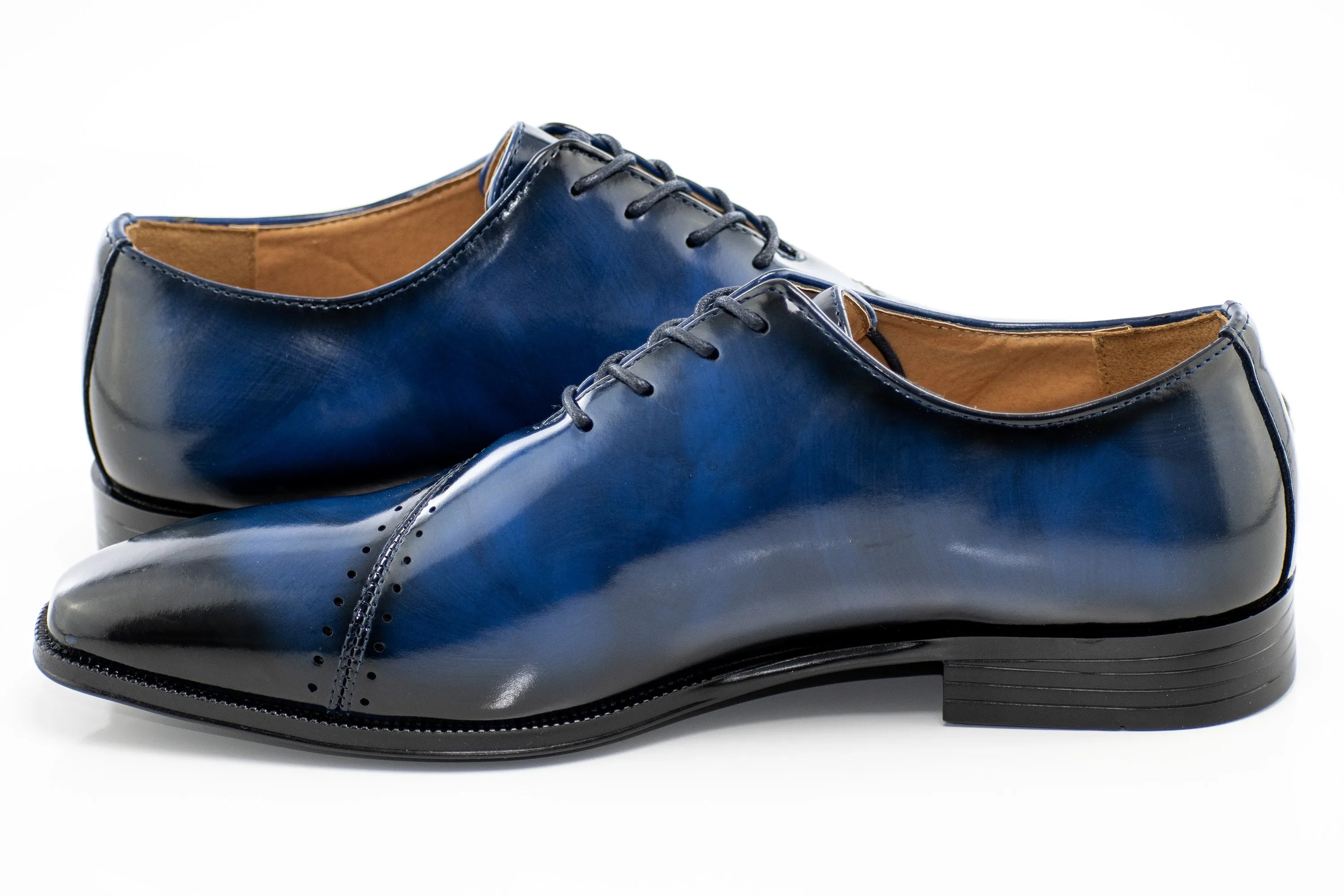Asymmetrical Leather Oxfords