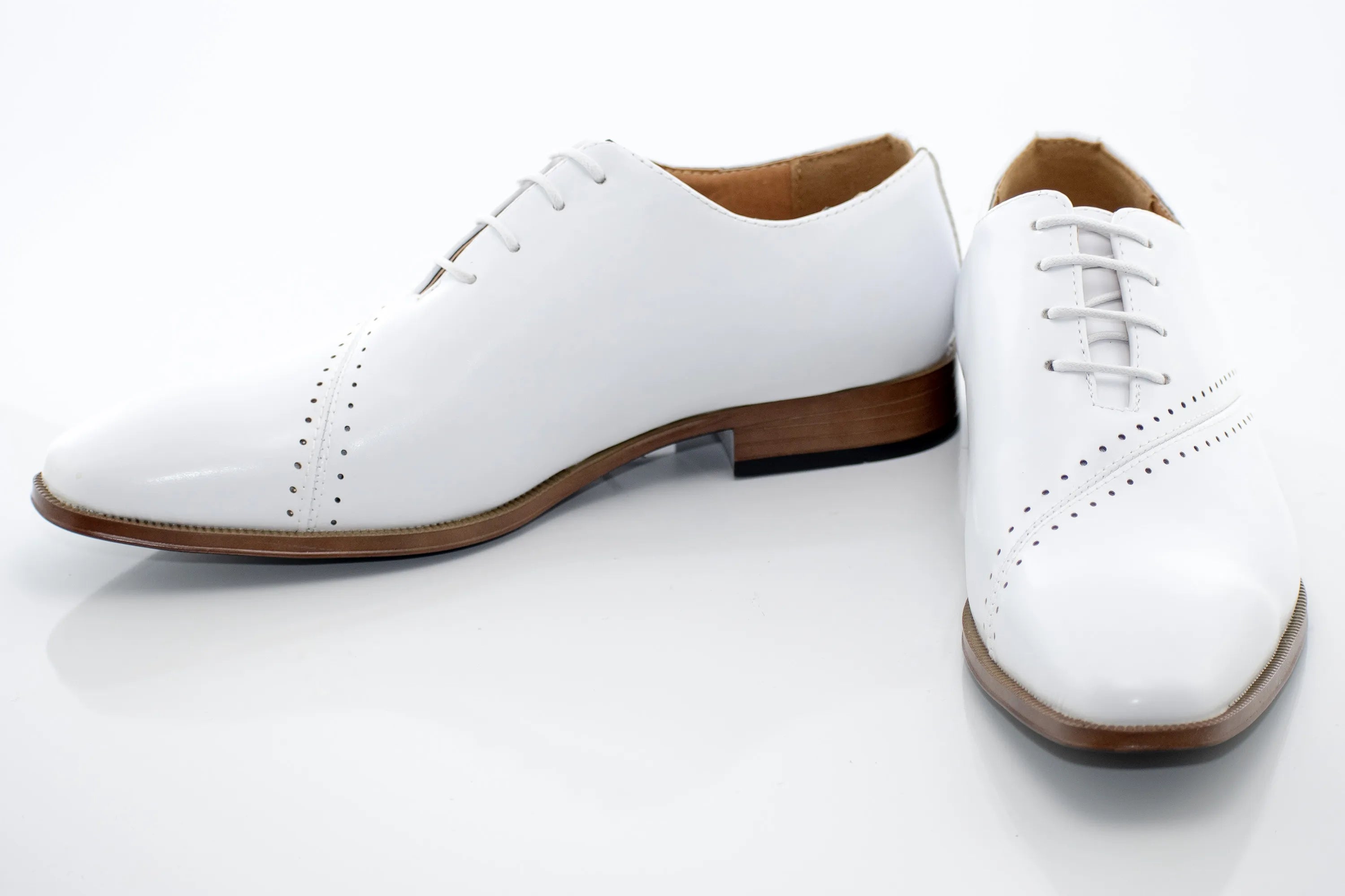 Asymmetrical Leather Oxfords