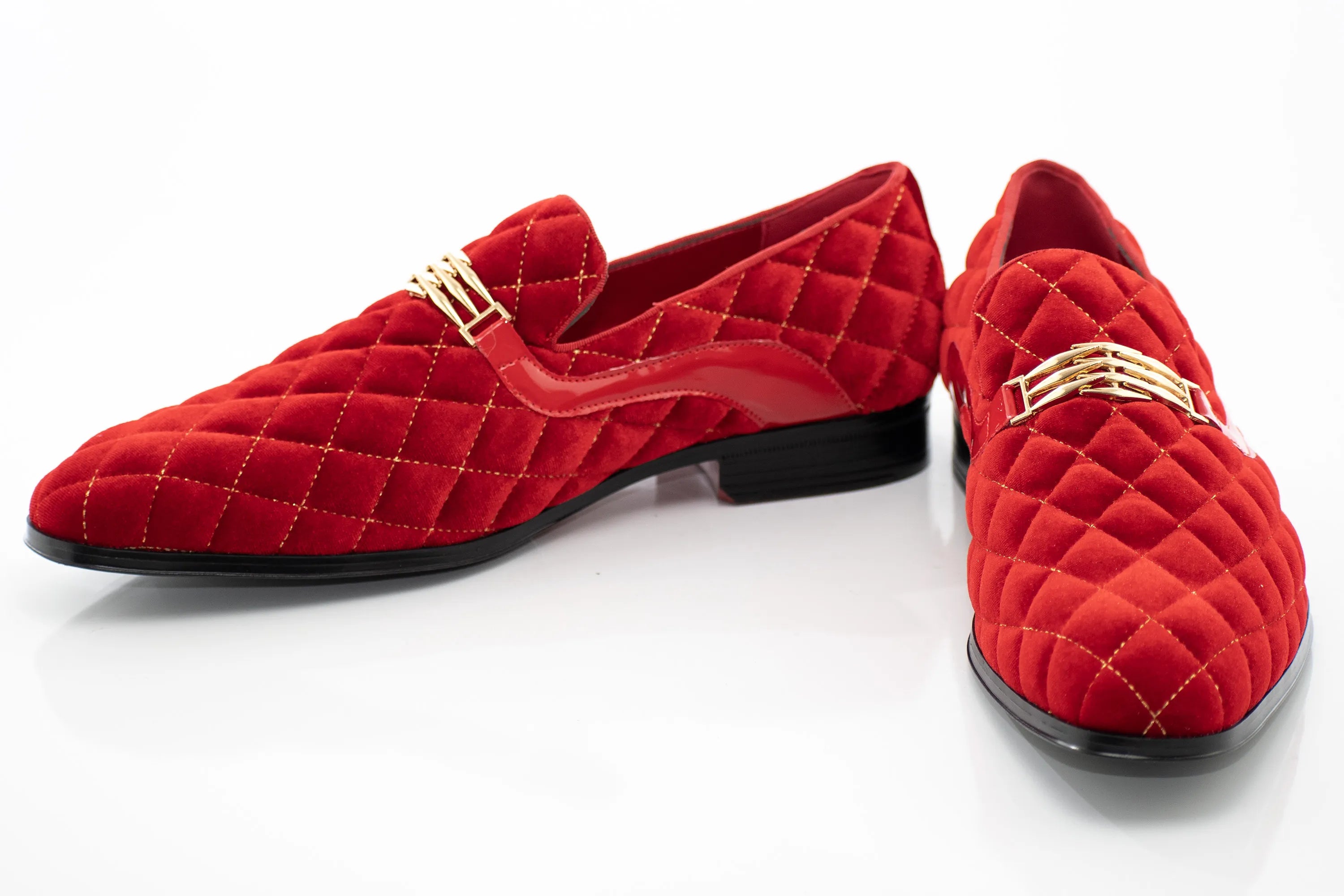 Quilted Velvet Gold-Bit Loafer