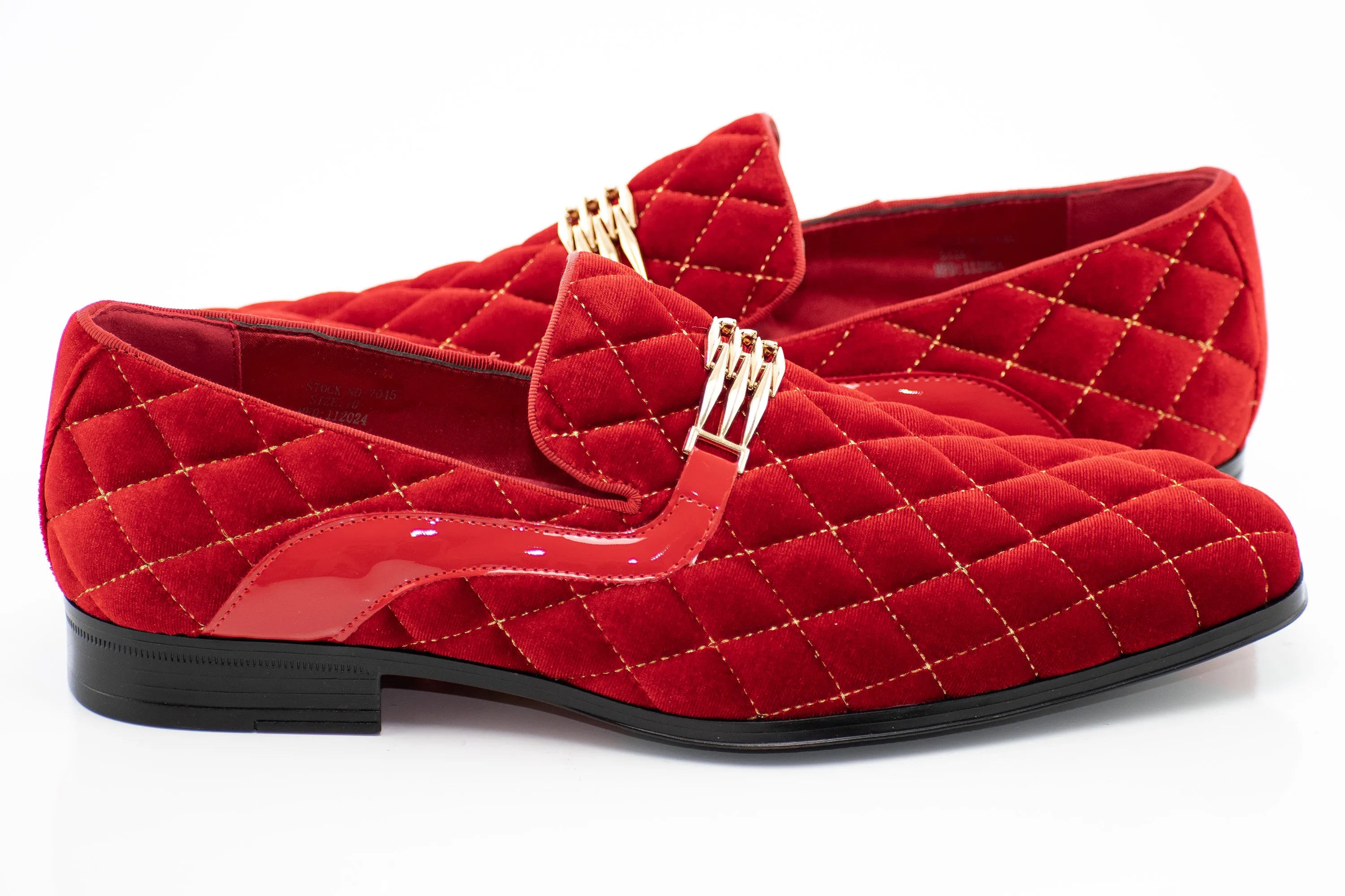 Quilted Velvet Gold-Bit Loafer