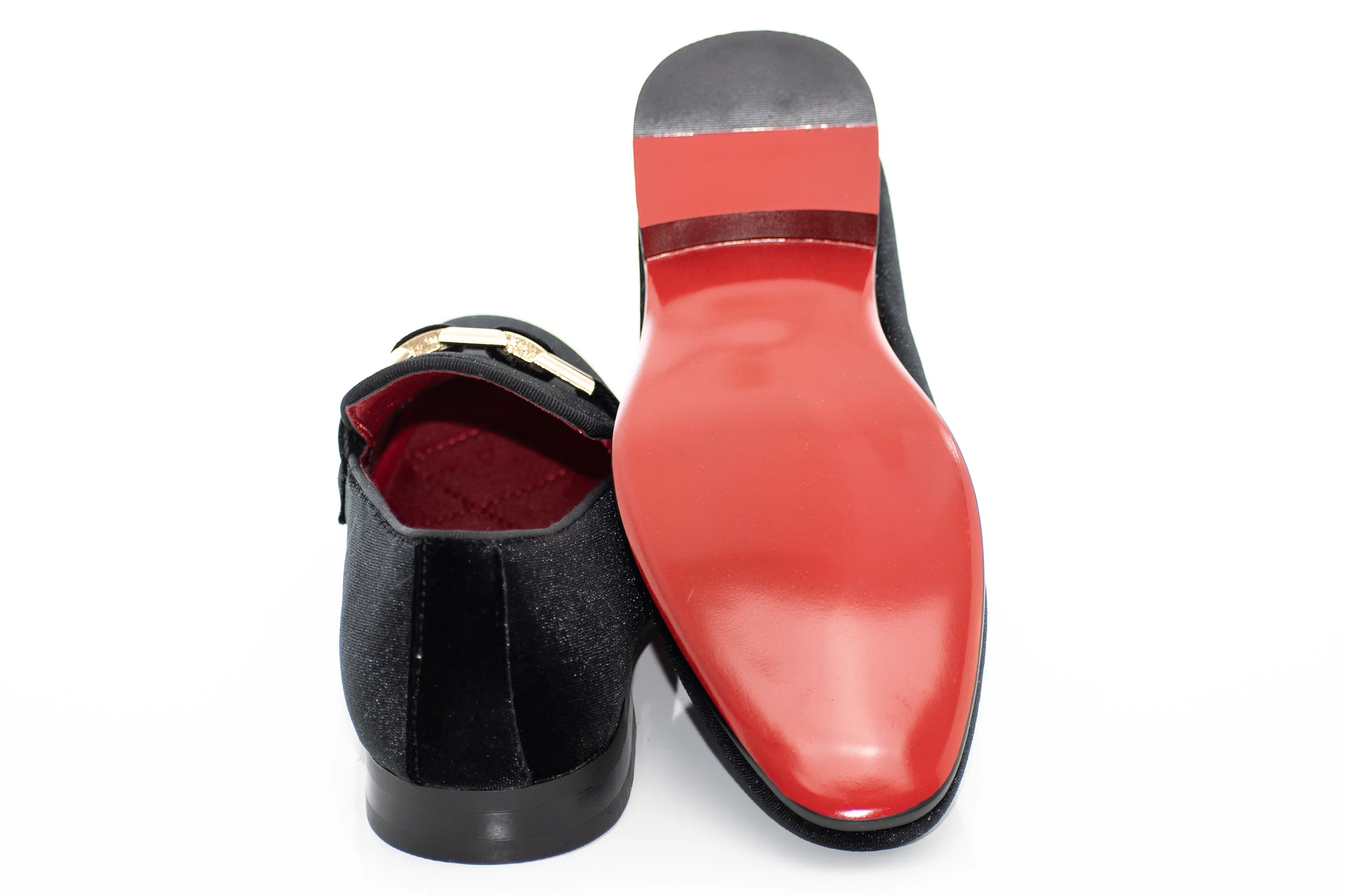 Velvet Chain-Bit Smoking Loafer