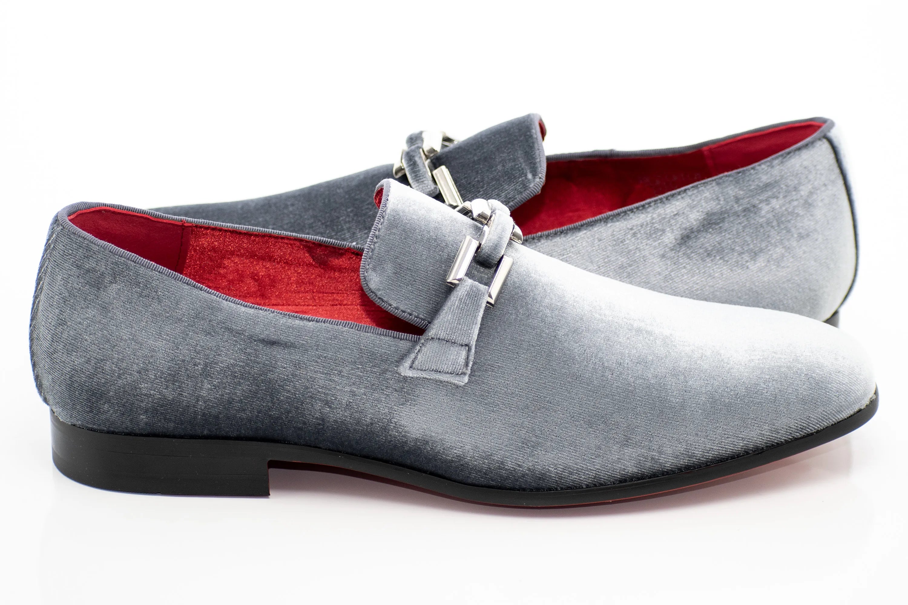 Velvet Chain-Bit Smoking Loafer
