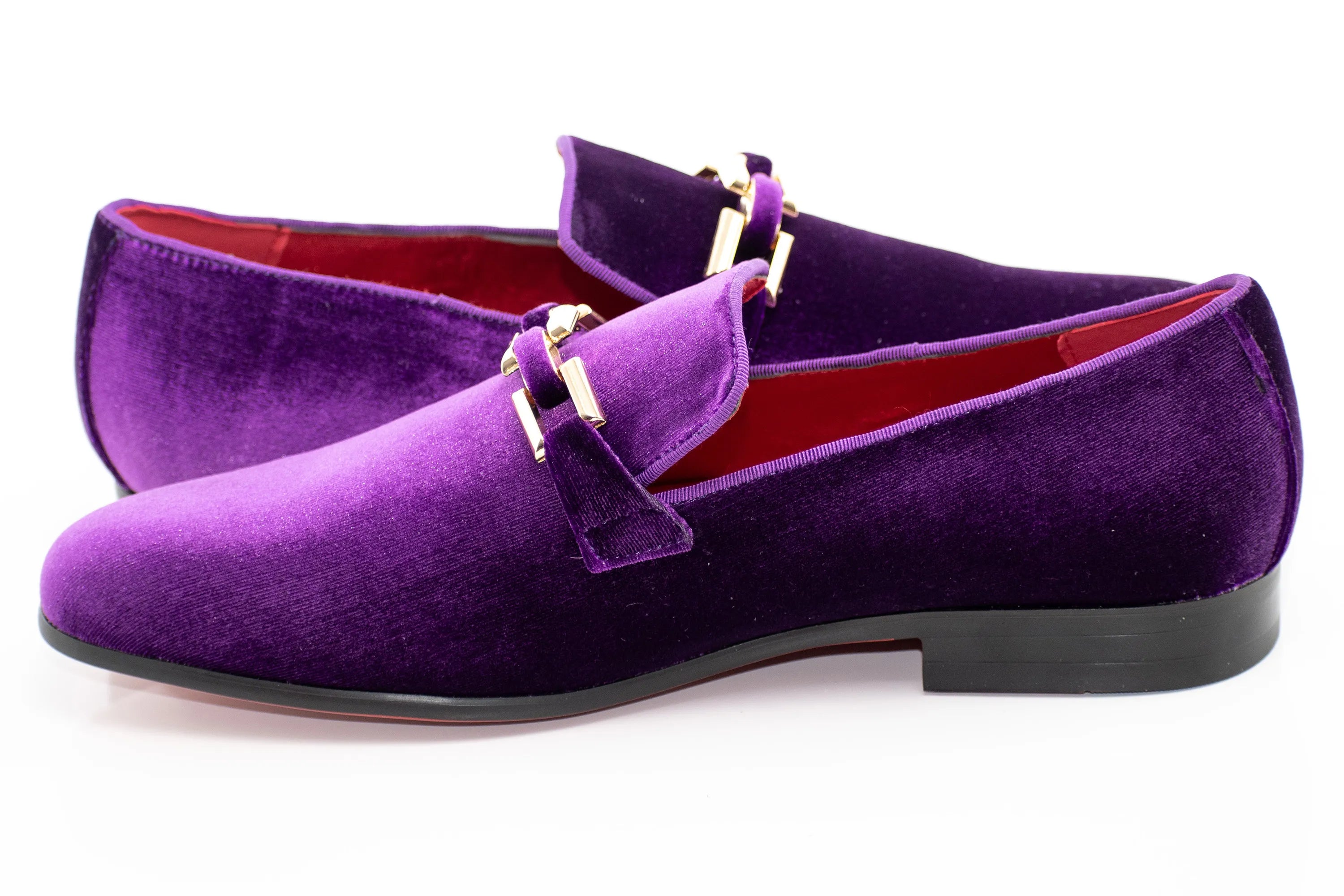 Velvet Chain-Bit Smoking Loafer