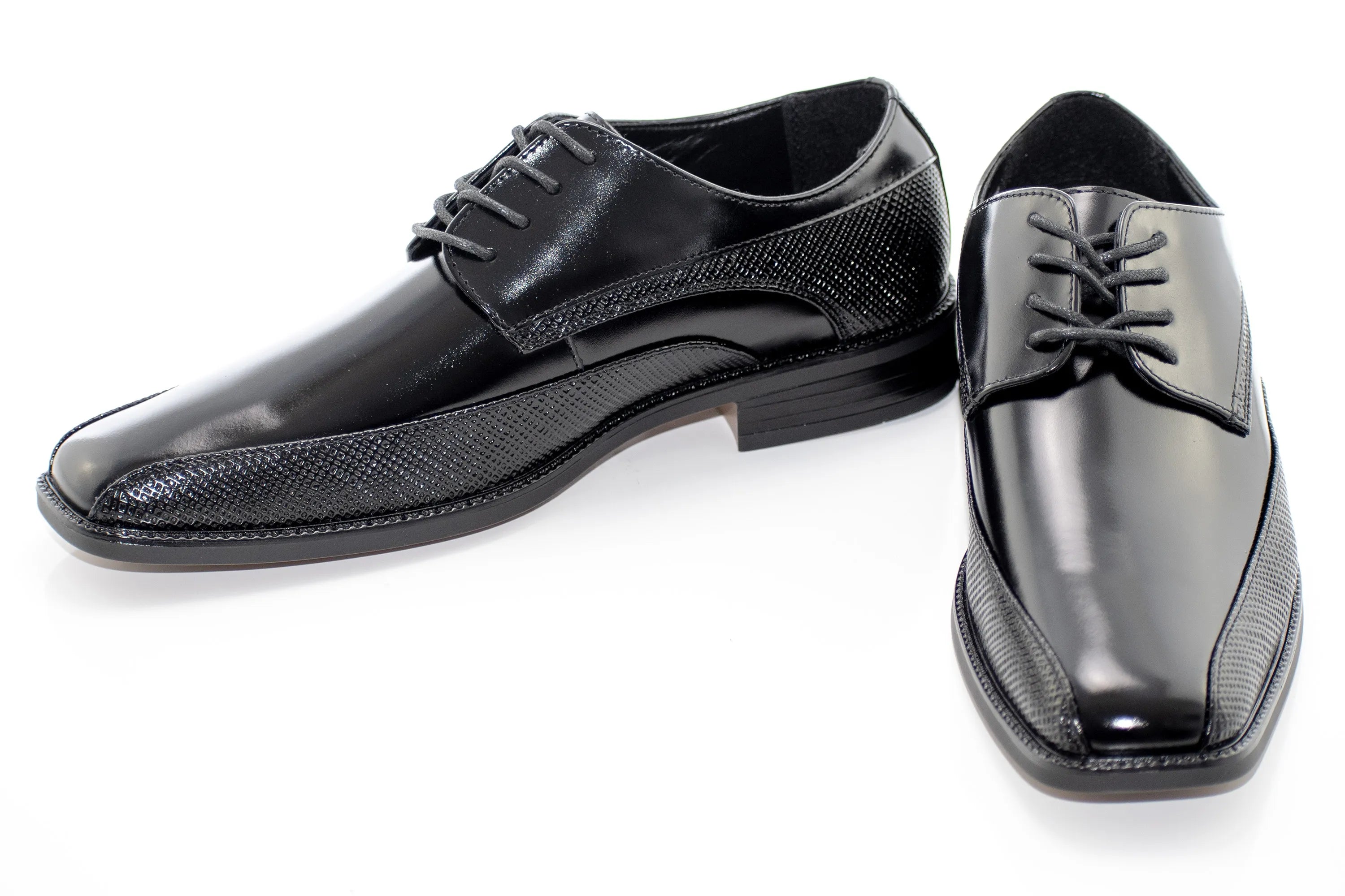 Black Quarterline Derby Lace-Ups