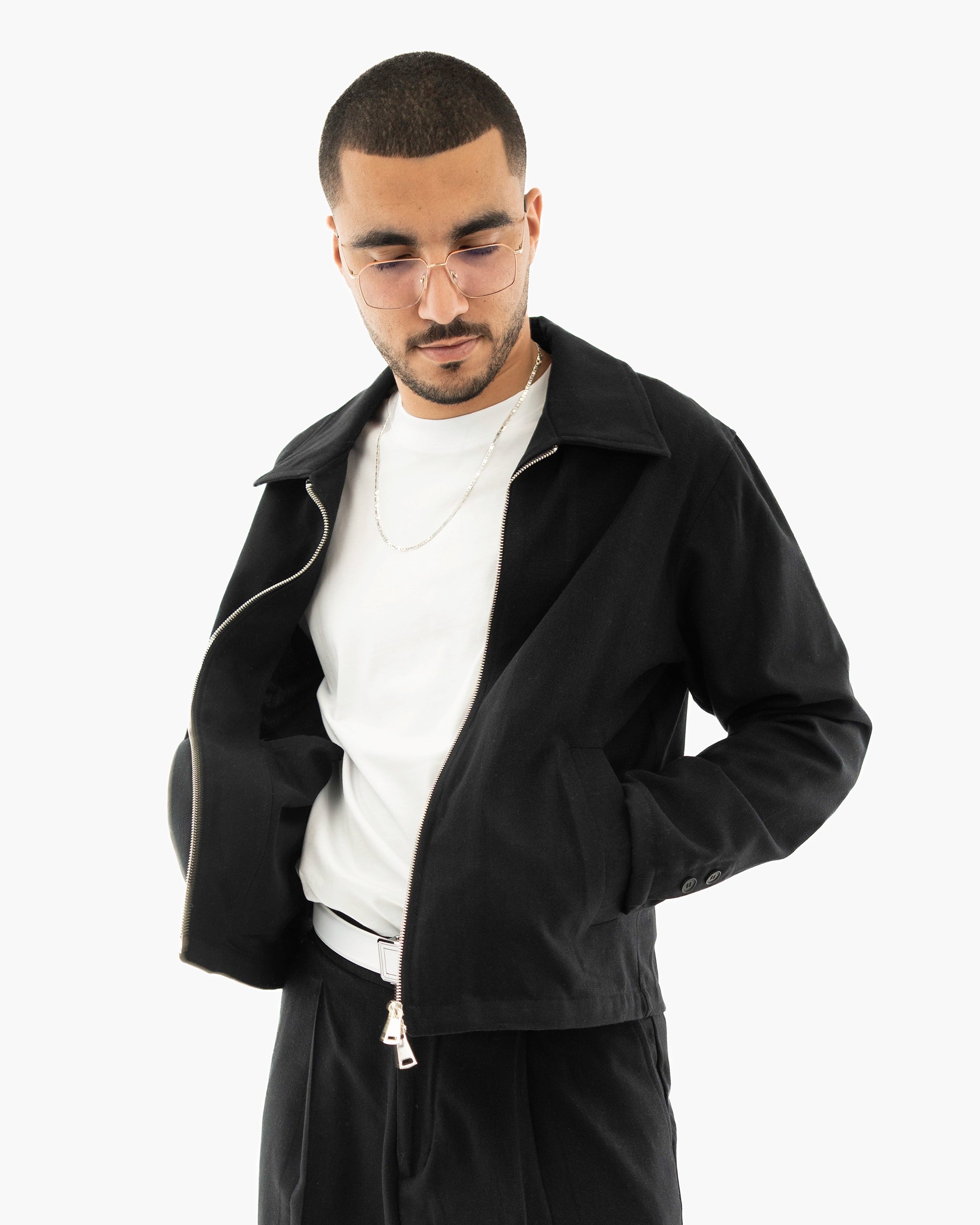 Cotton Blend Zip Lounge Suit