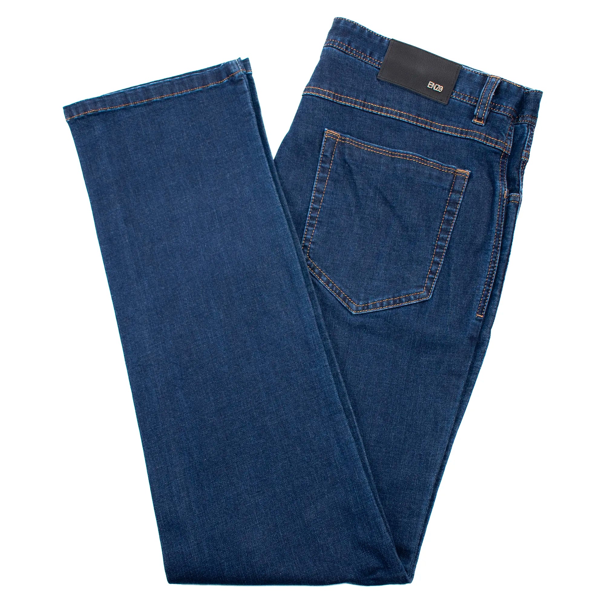 Blue Denim Tailored-Fit Chinos