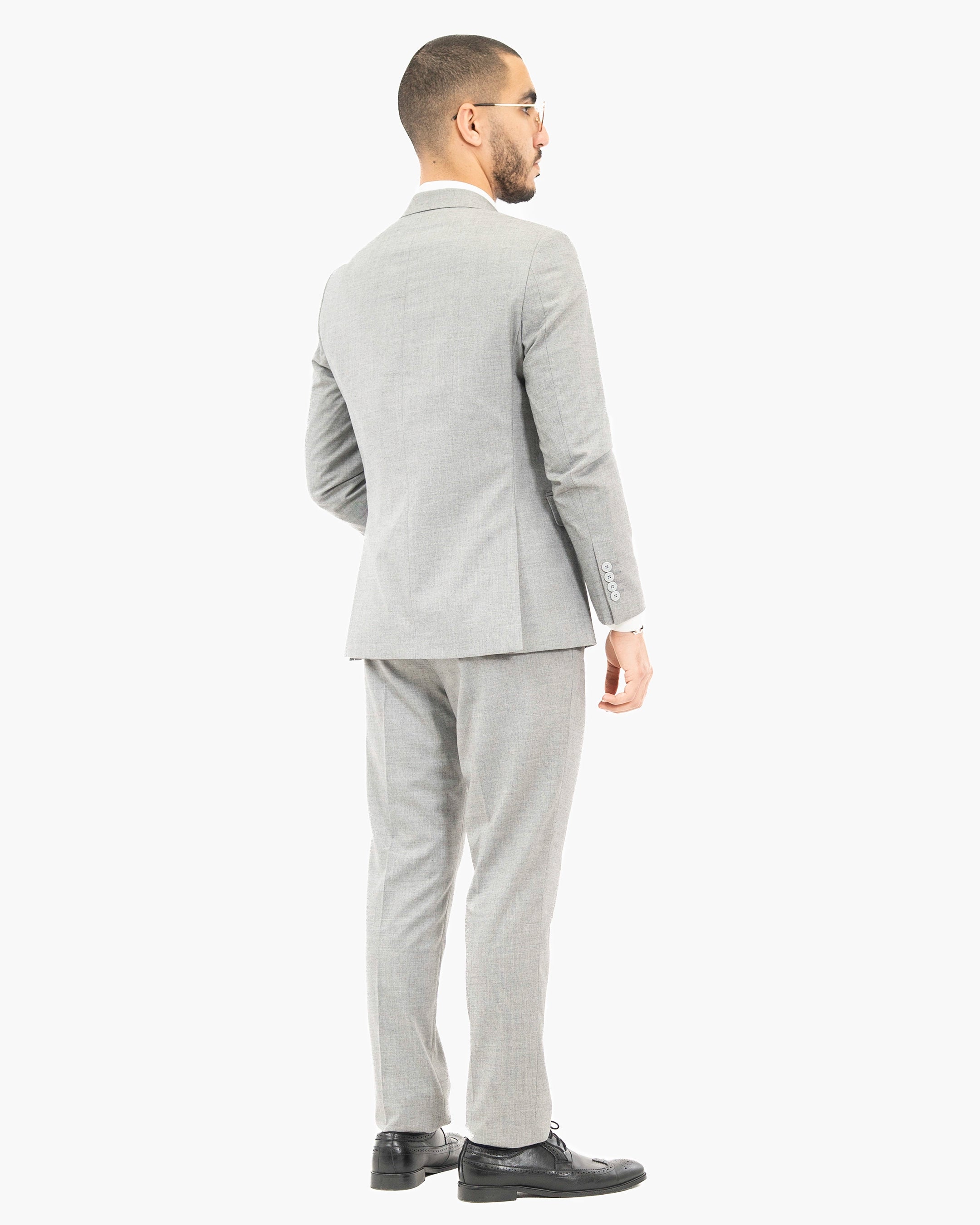 Heather Gray 3-Piece Tailored-Fit Suit