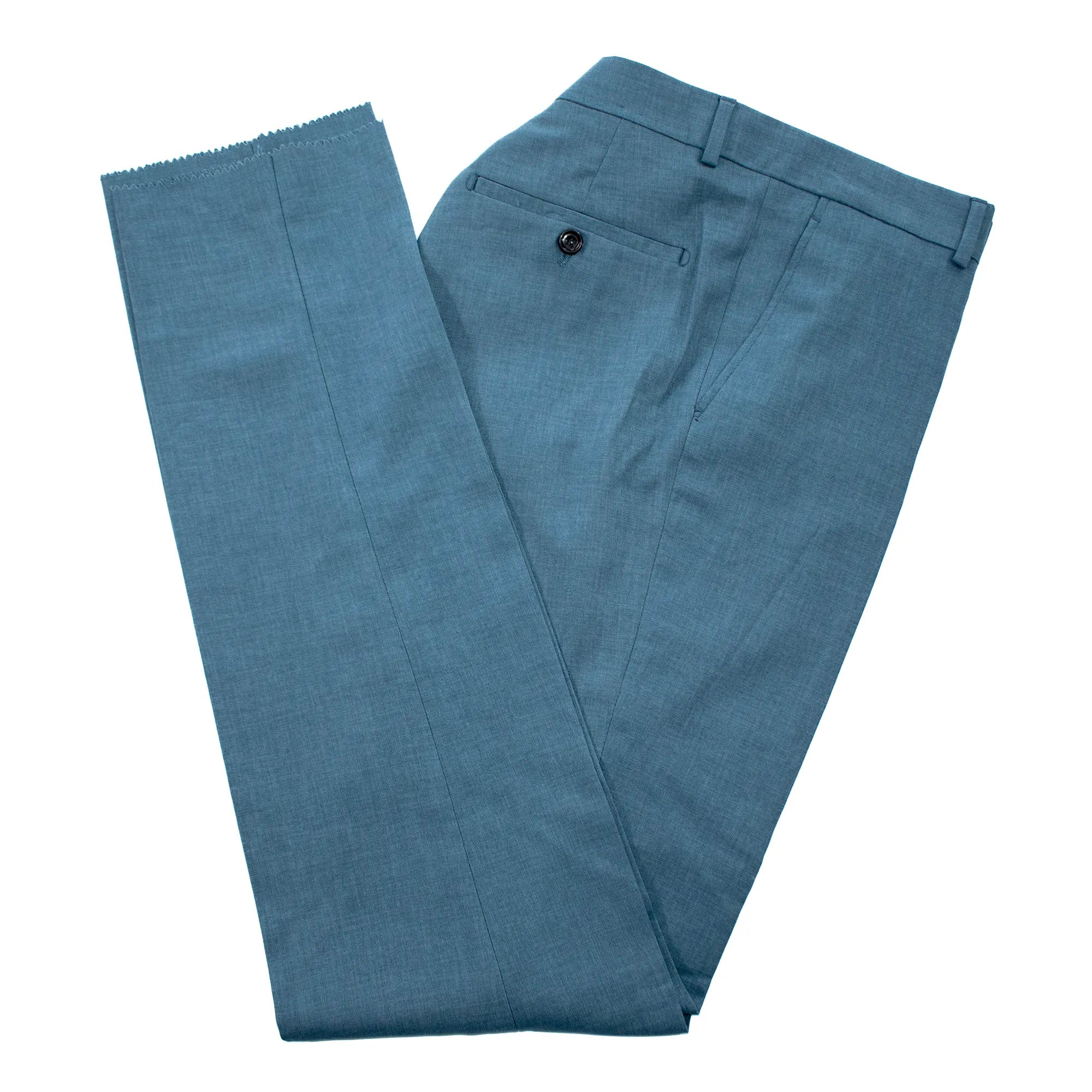 Men's Steel Blue with Black Pinstripe 3-Piece Slim-Fit Suit