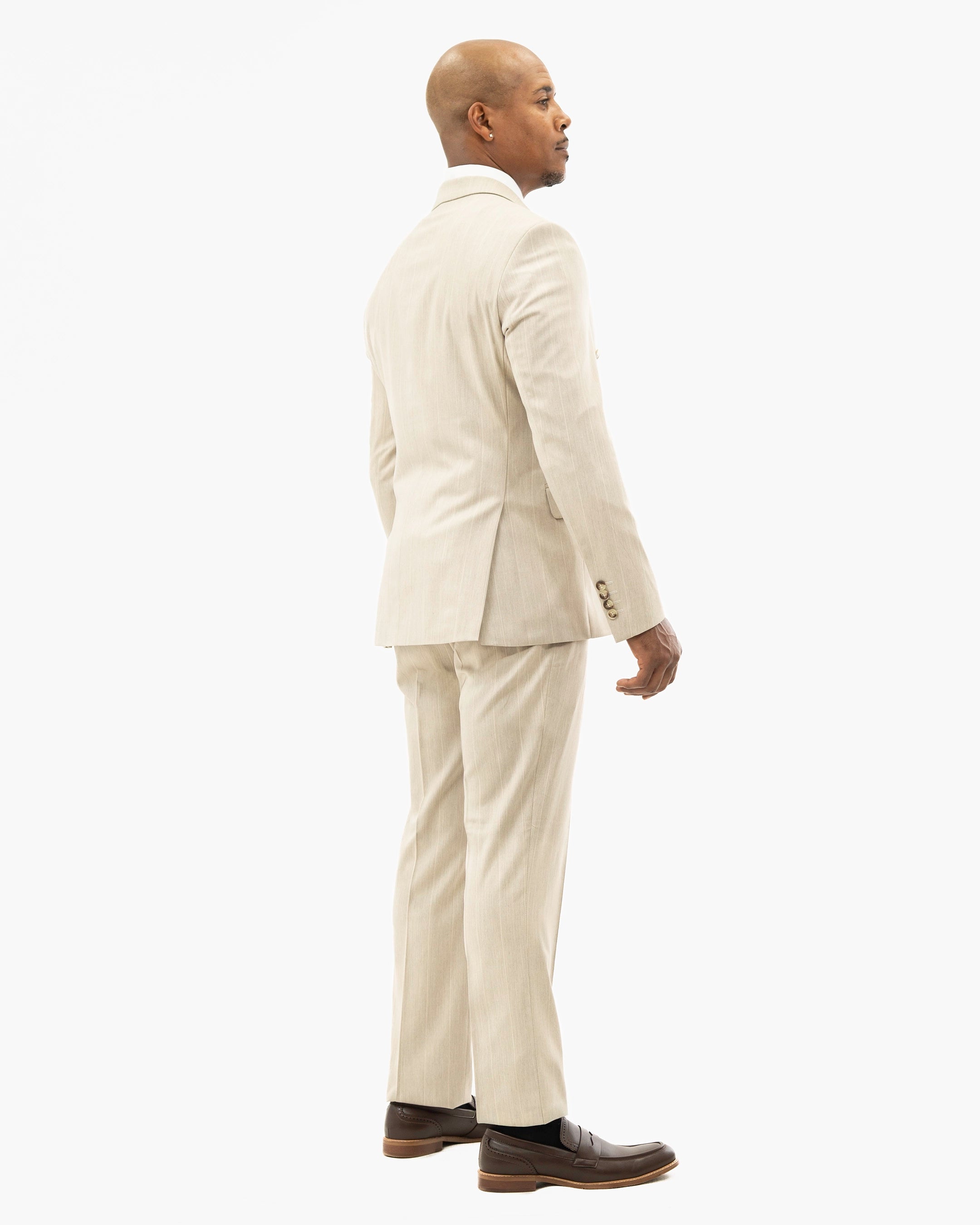 Archer | Pinstriped 2-Piece Double-Breasted Tailored-Fit Suit