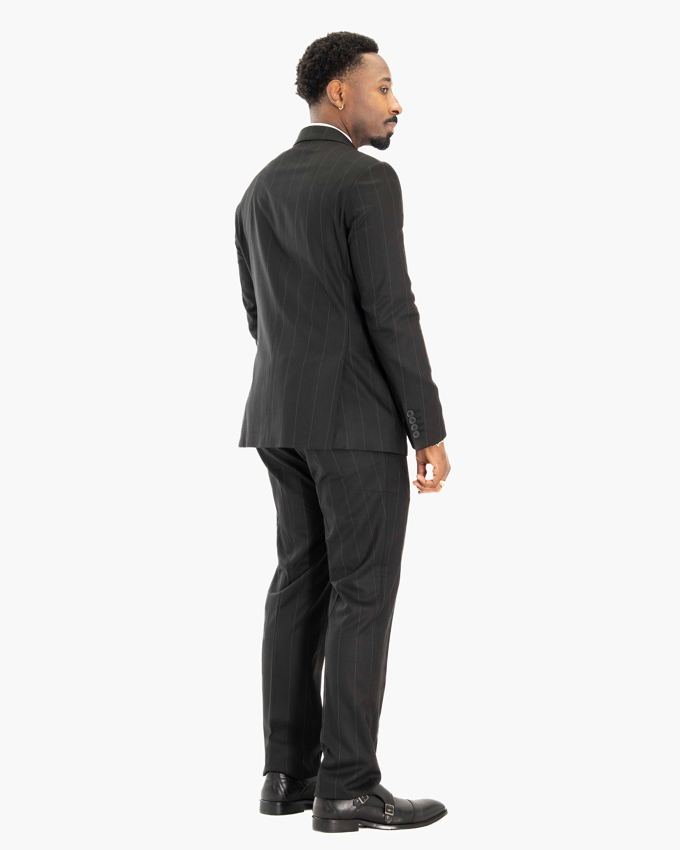 Archer | Pinstriped 2-Piece Double-Breasted Tailored-Fit Suit
