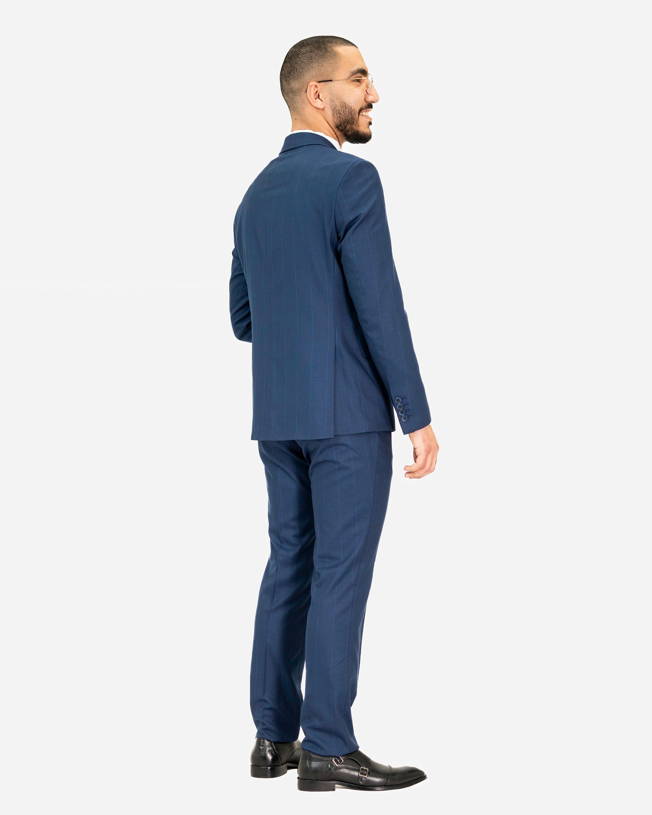 Archer | Pinstriped 2-Piece Double-Breasted Tailored-Fit Suit