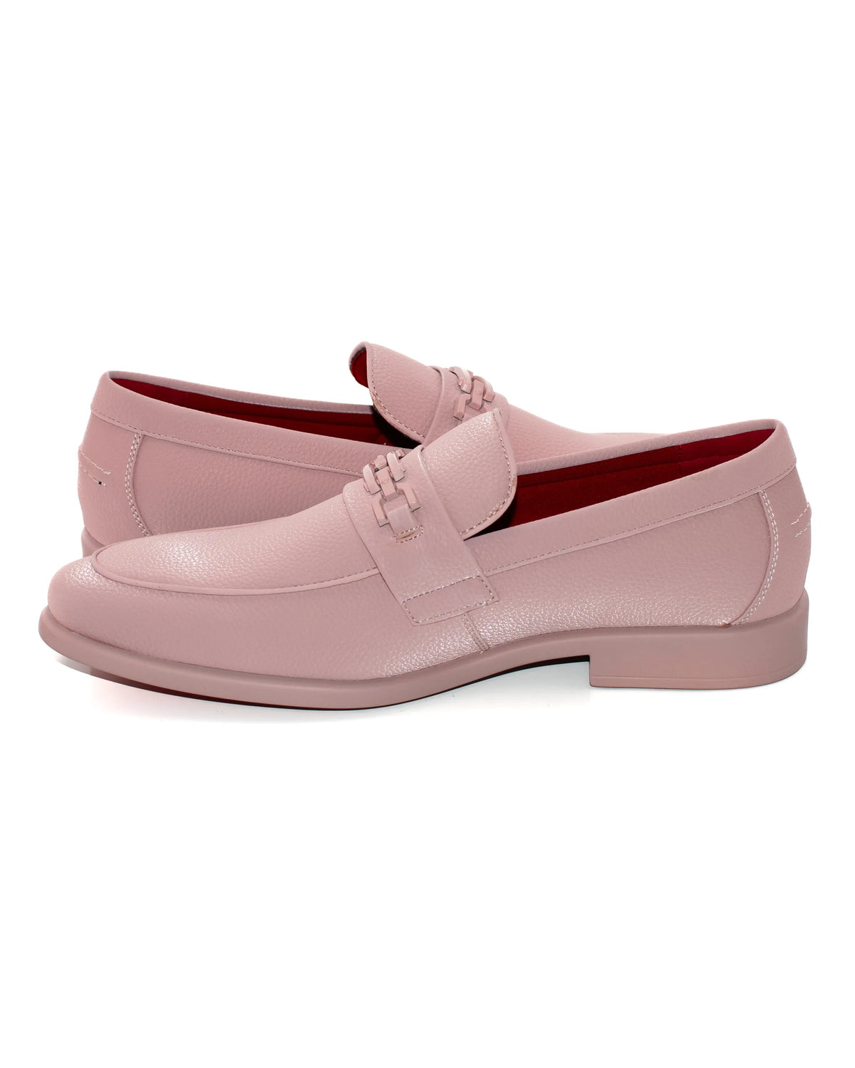 Dusty Rose Split-Grain Leather Bit Dress Loafer Shoes | Inside View | Dolce Vesta