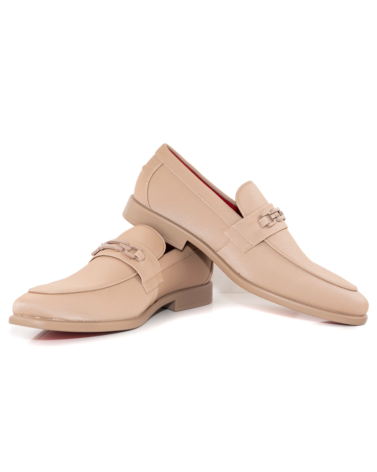 Taupe Split-Grain Leather Bit Dress Loafer Shoes | Casual View | Dolce Vesta