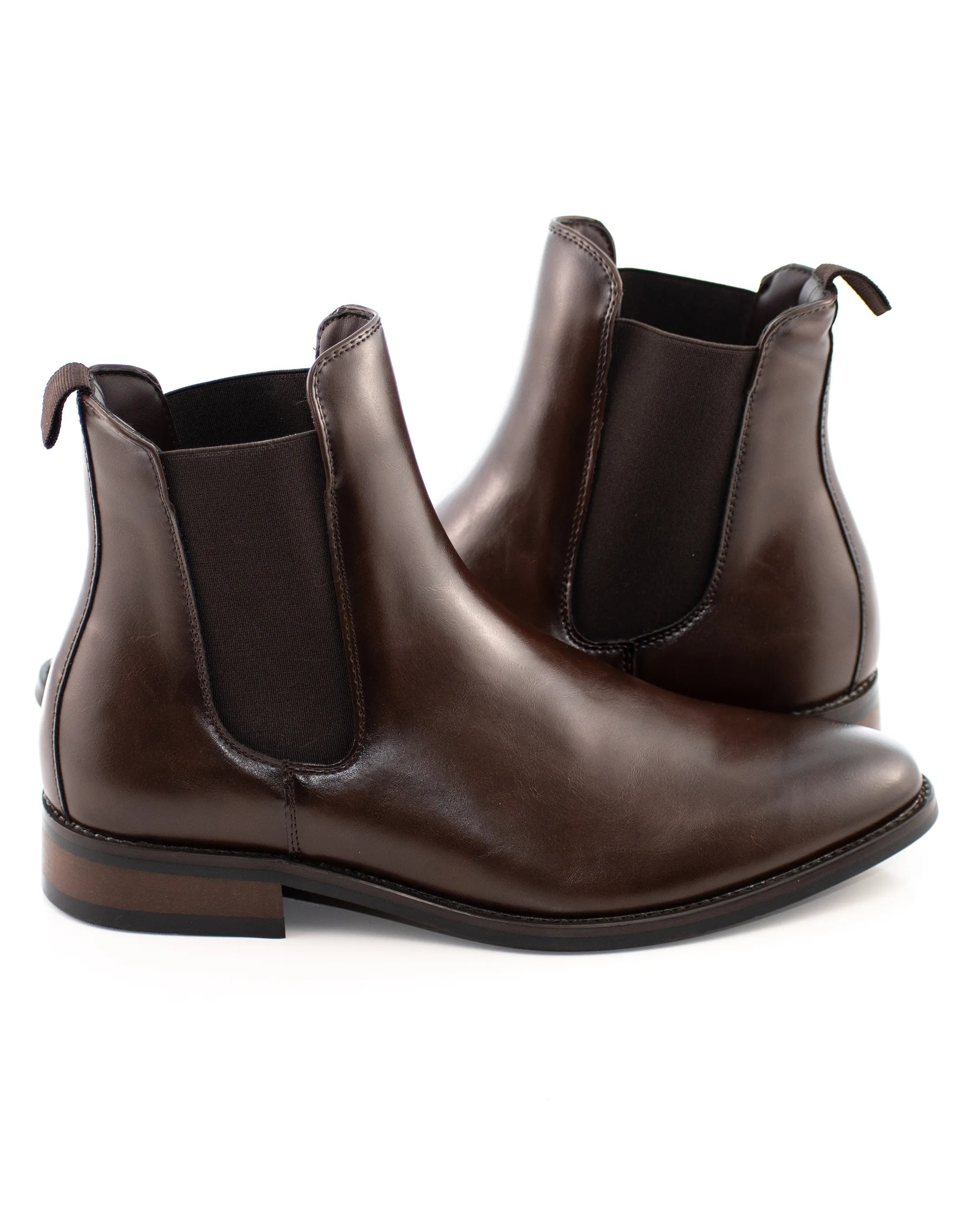 Dark Brown Leather Chelsea Boot
