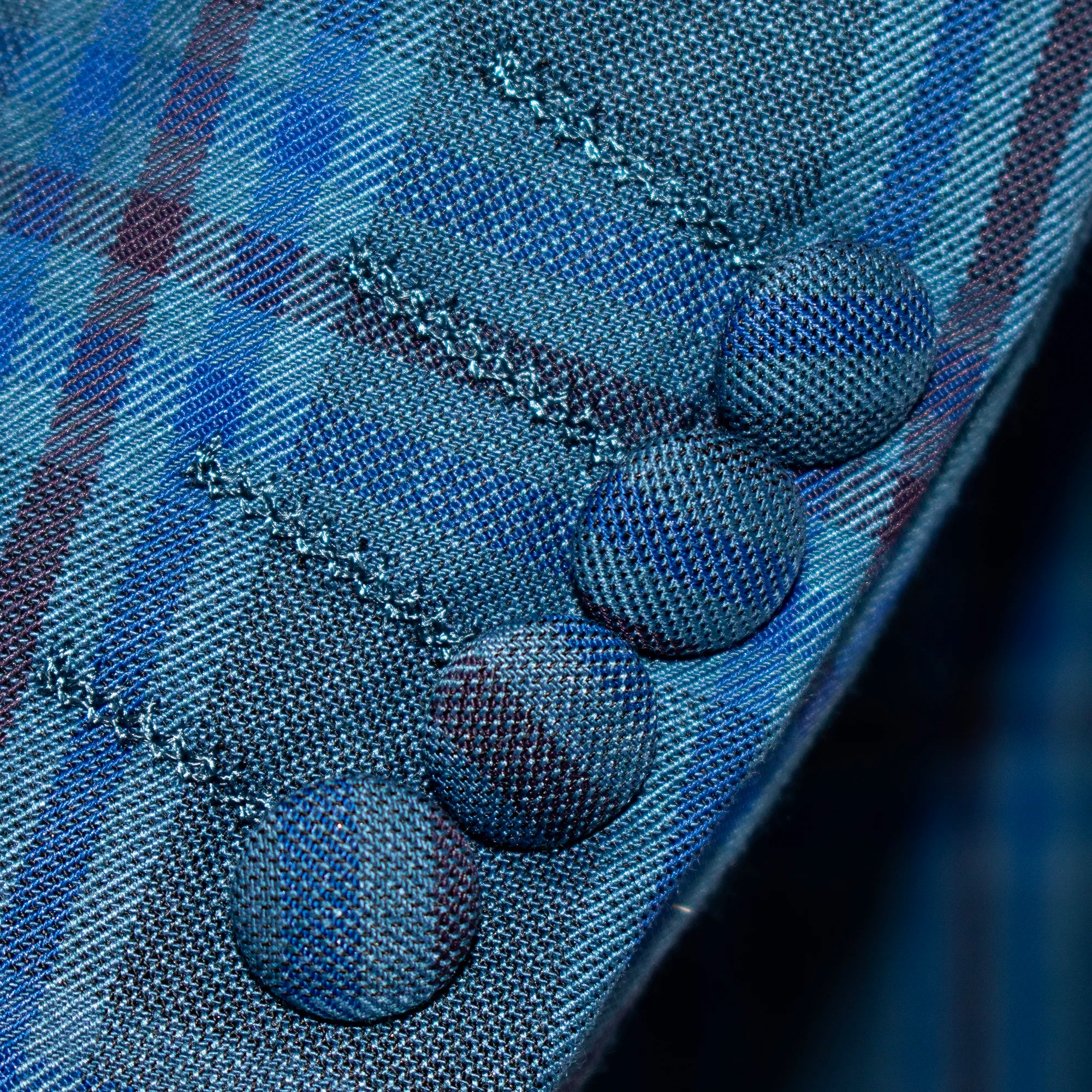 Indigo Plaid 3-Piece Modern-Fit Suit With Peak Lapels