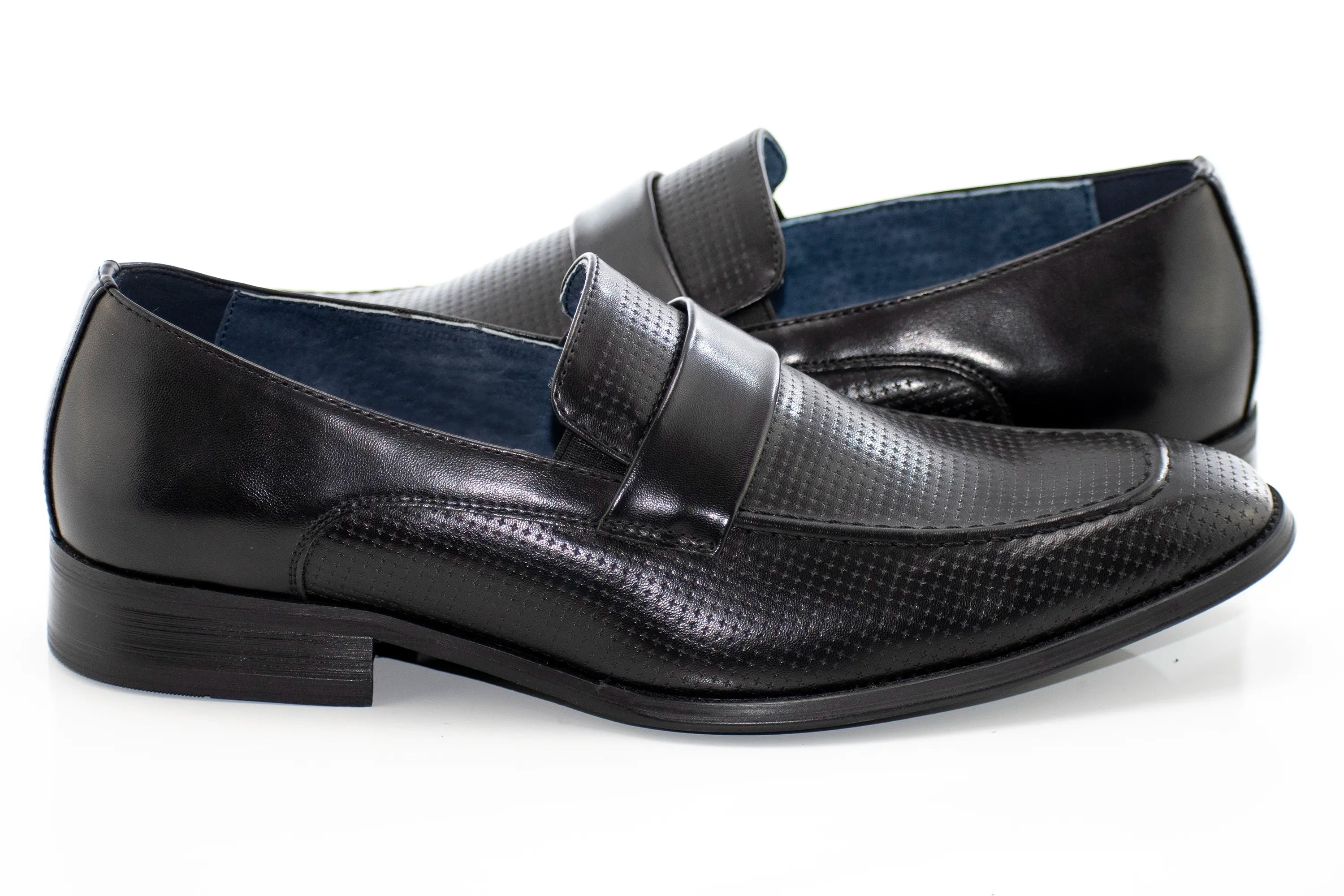 Black Perforated Fashion Dress Loafer
