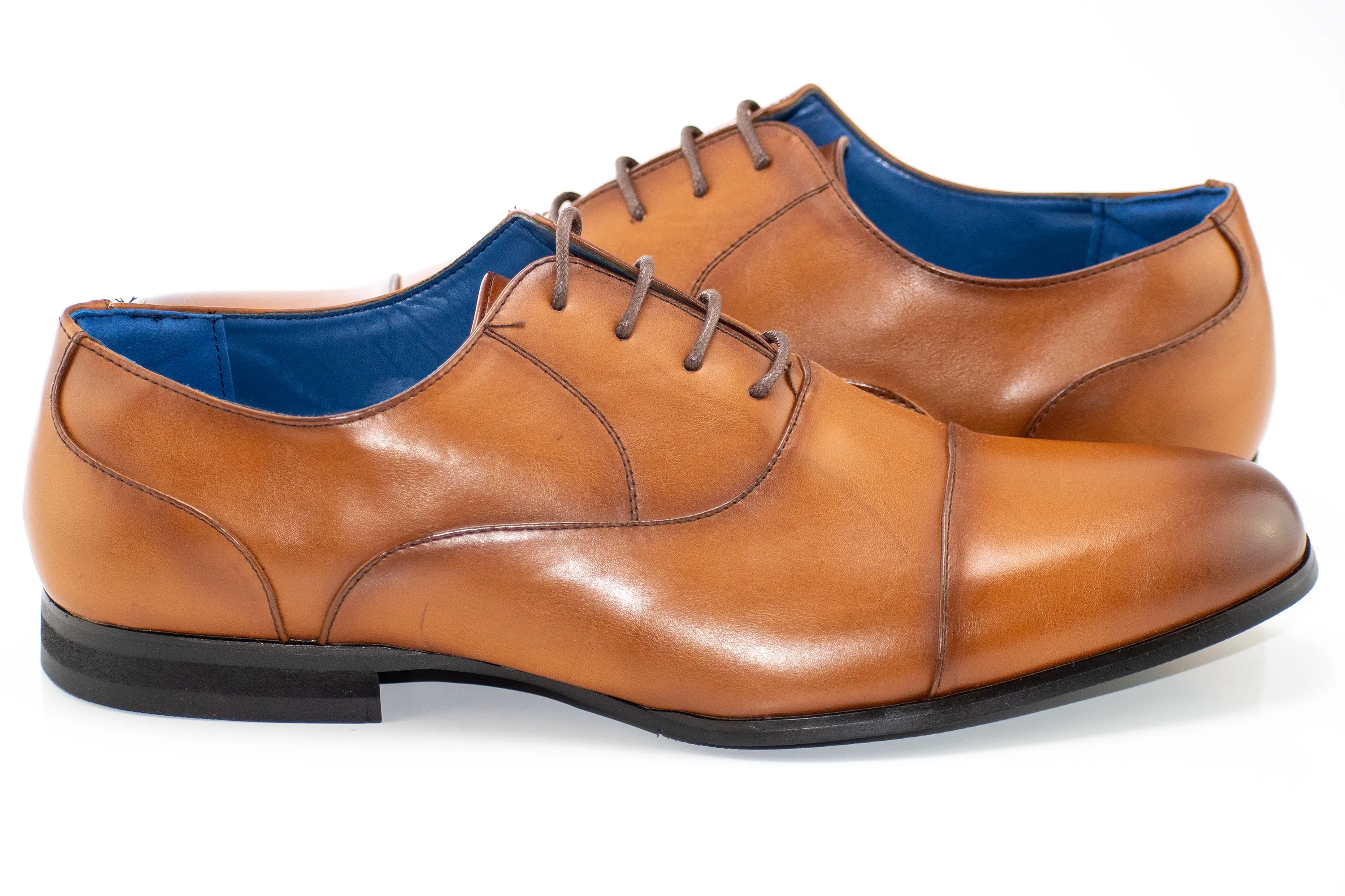 Cognac Oxford Cap-Toe Dress Shoes