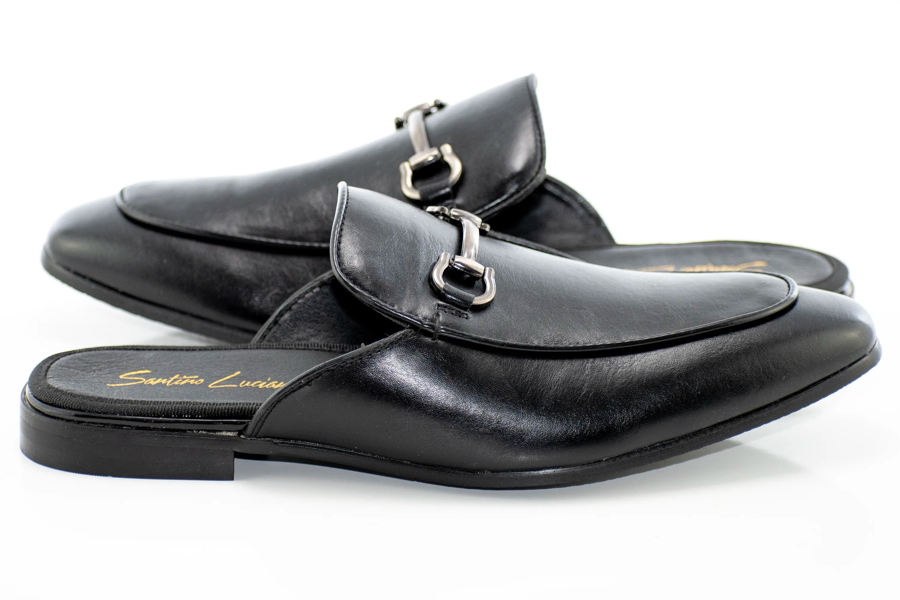 Black Open-Back Mule Loafer