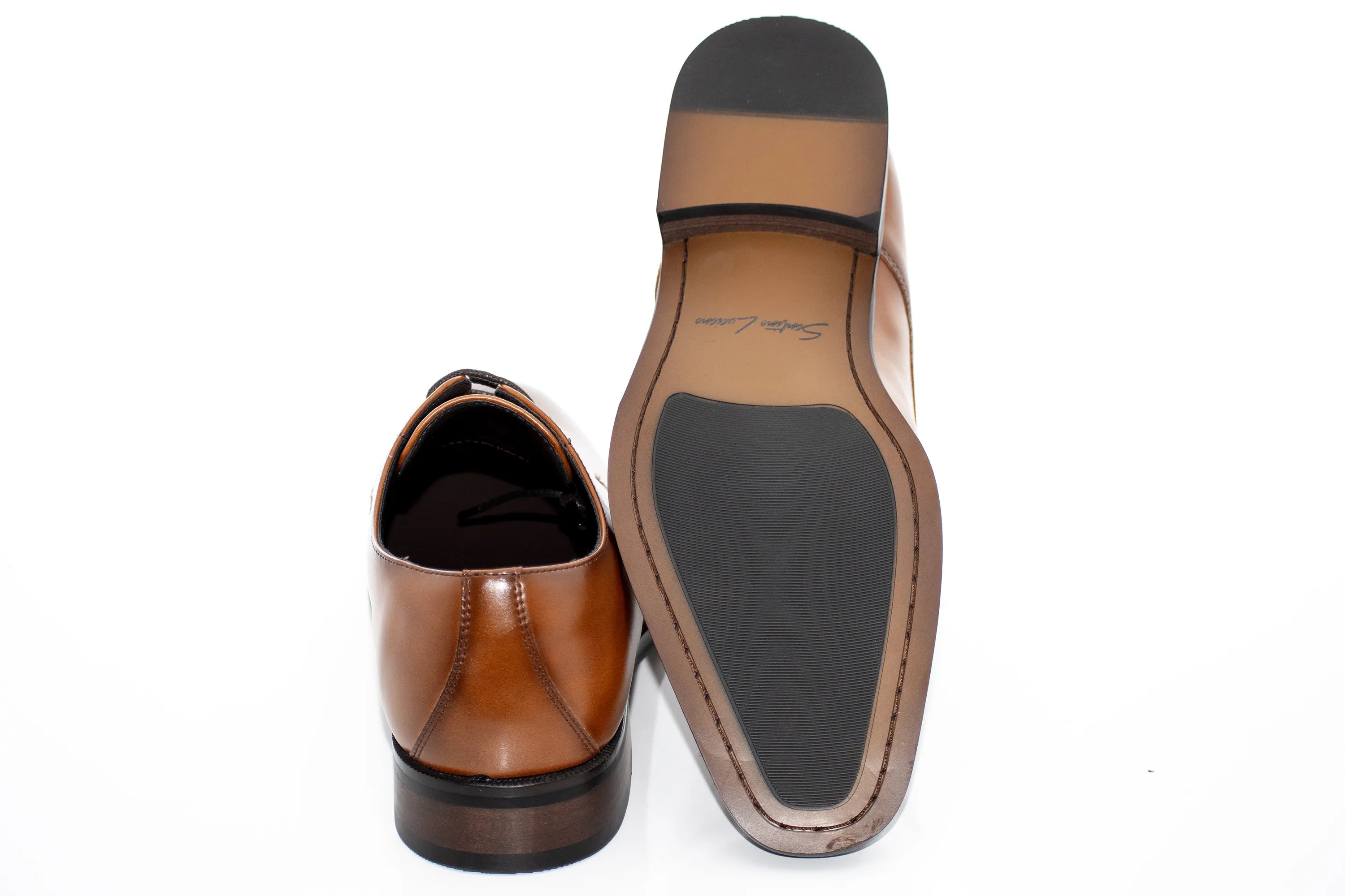 Cognac Plain Derby Lace-Up