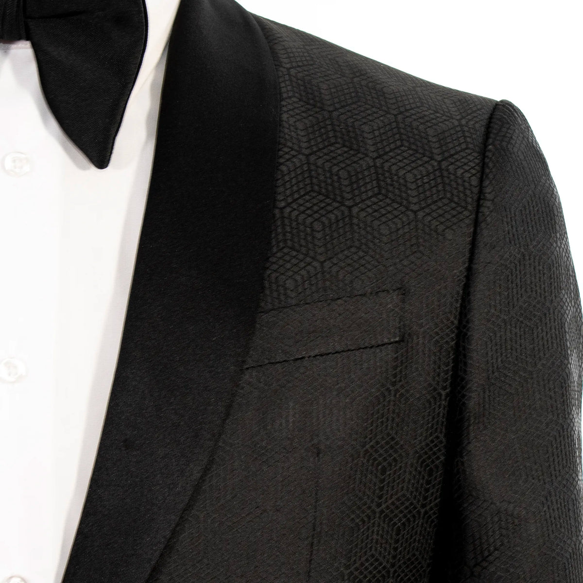 Black Tesseract Slim-Fit Tuxedo Jacket