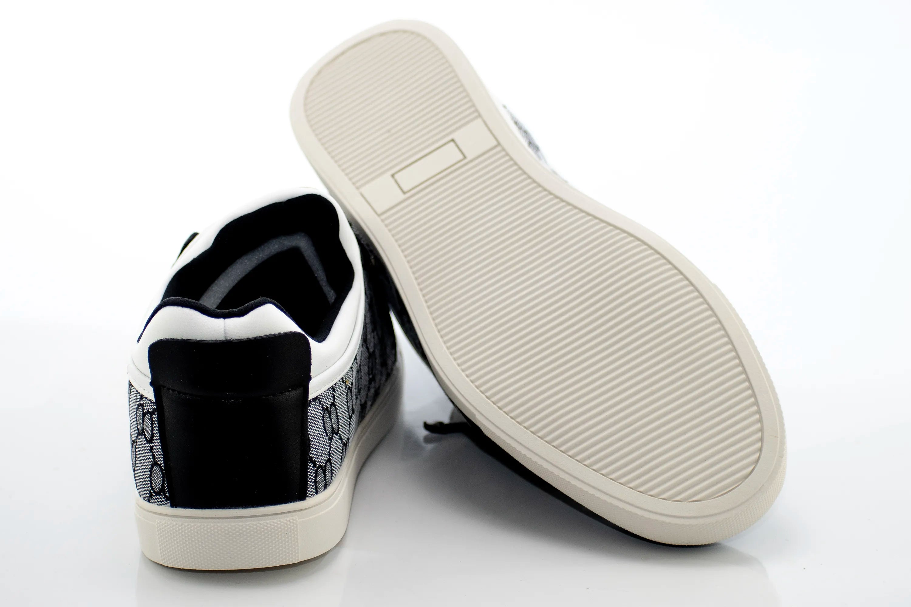 Black And Gray Designer Low-Tops