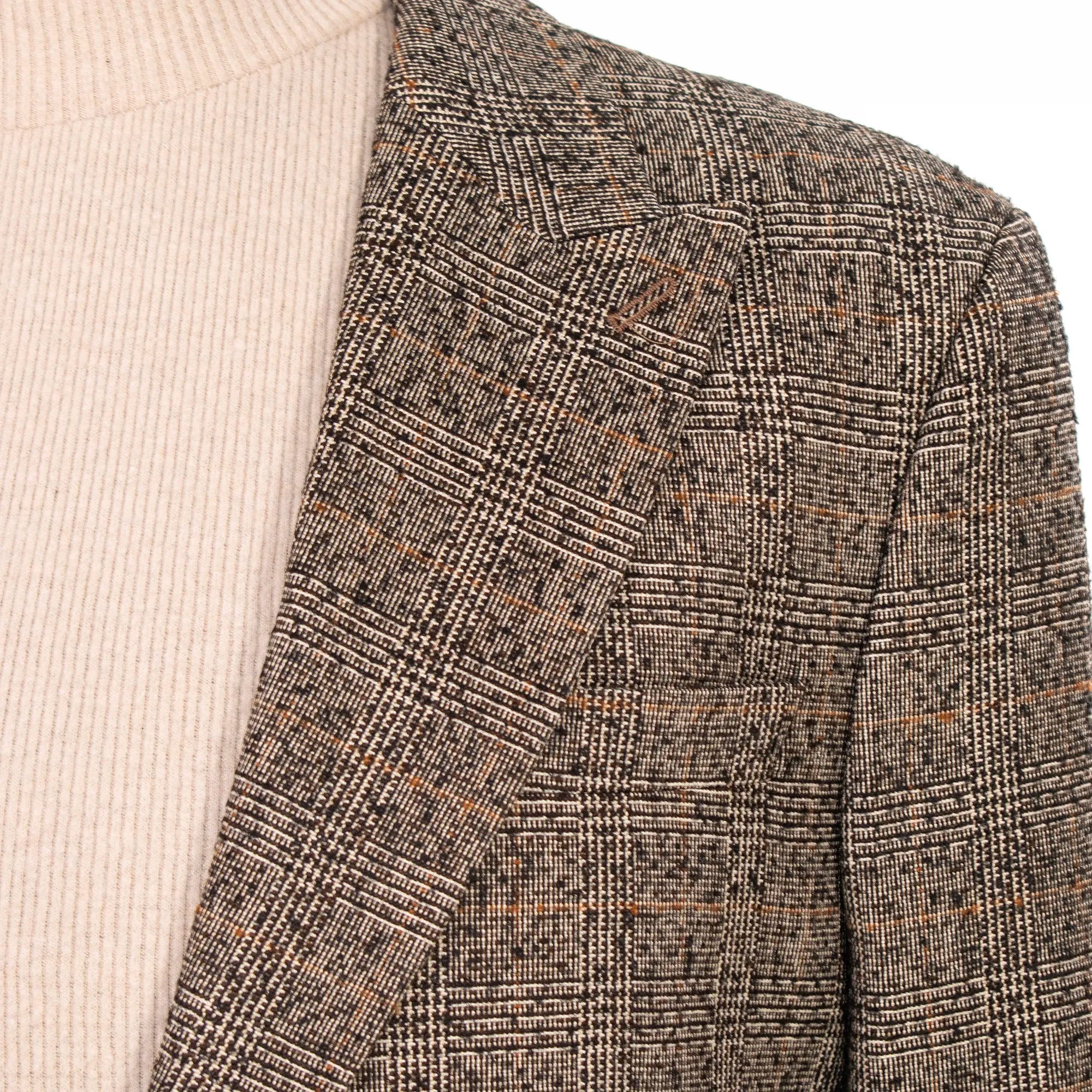 Black Checked Tailored-Fit Blazer