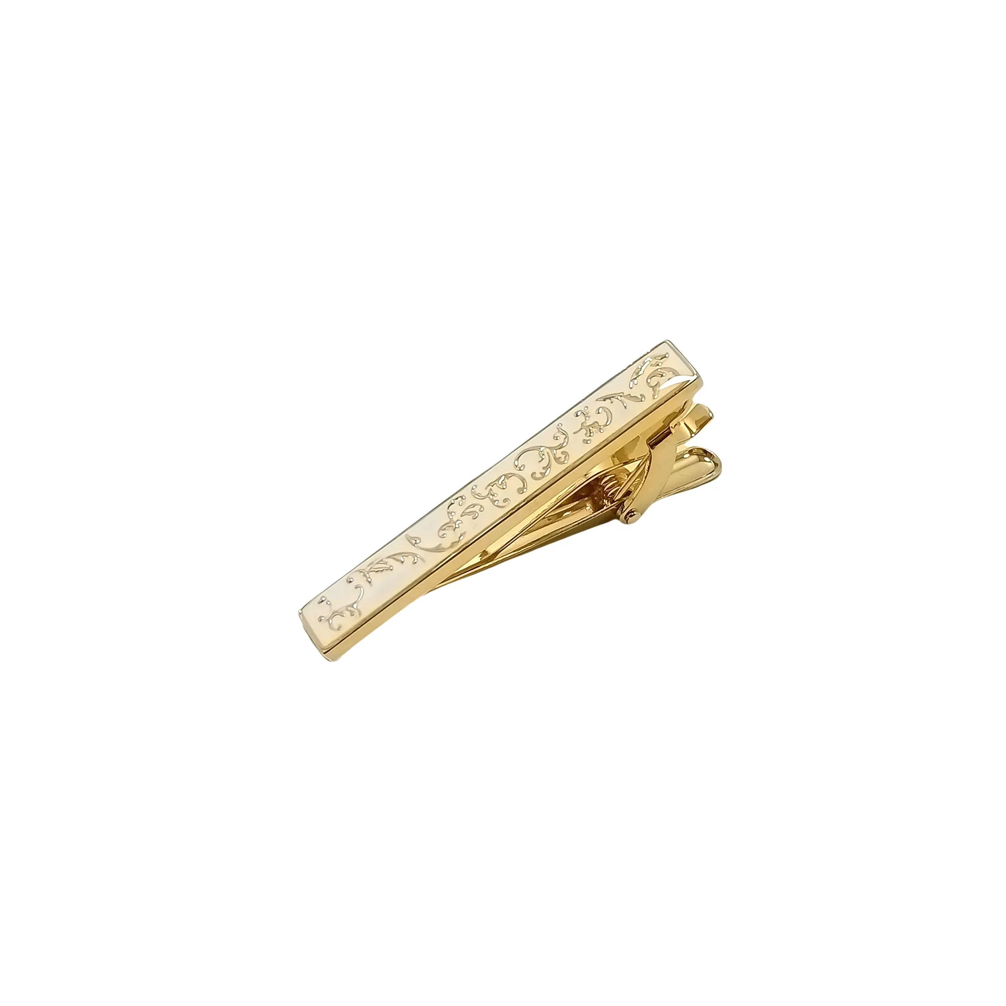 Floral Roundel Cufflinks & Tie-Bar Set