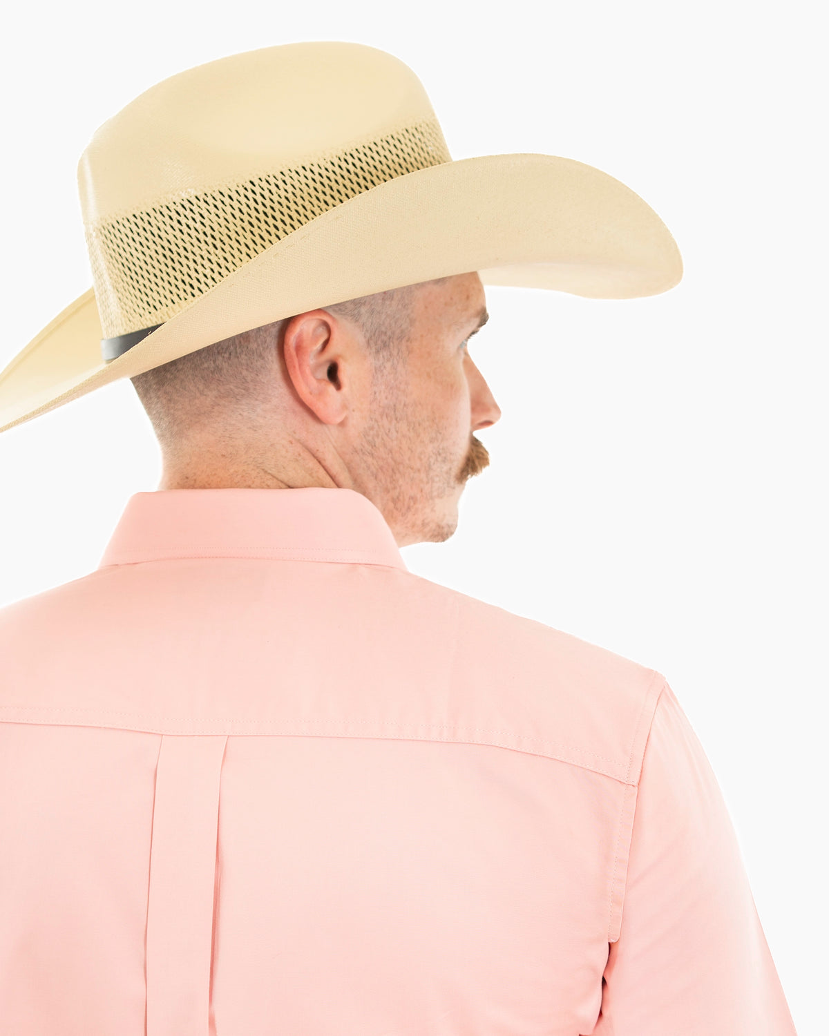 Pink Western Shirt | Stretch Solid Modern-Fit Shirt | Back Shoulder | Dolce Vesta