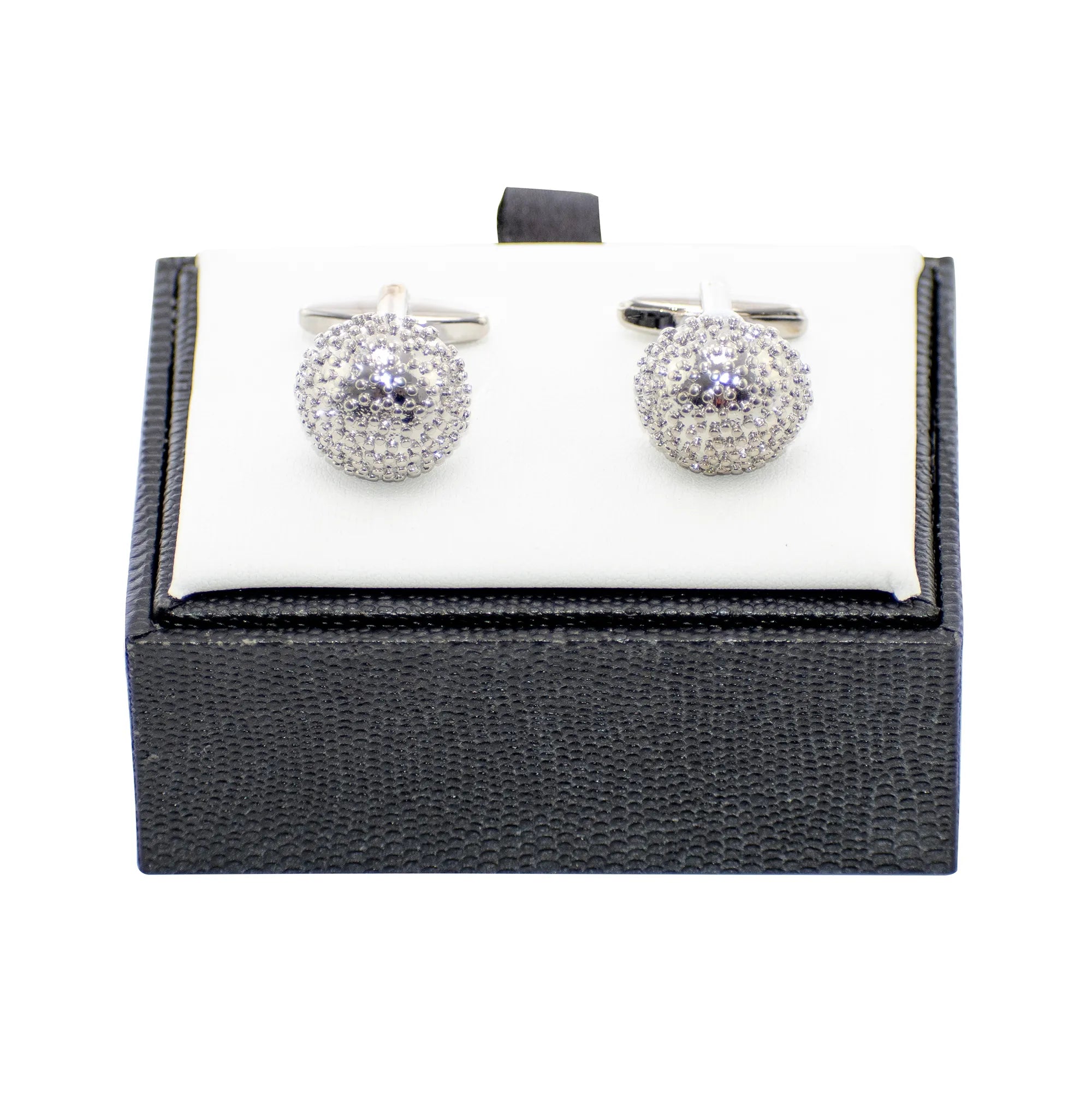Silver Crystal Ball Cufflinks