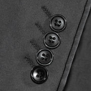 Men's Black Satin 2-Piece Big & Tall Suit