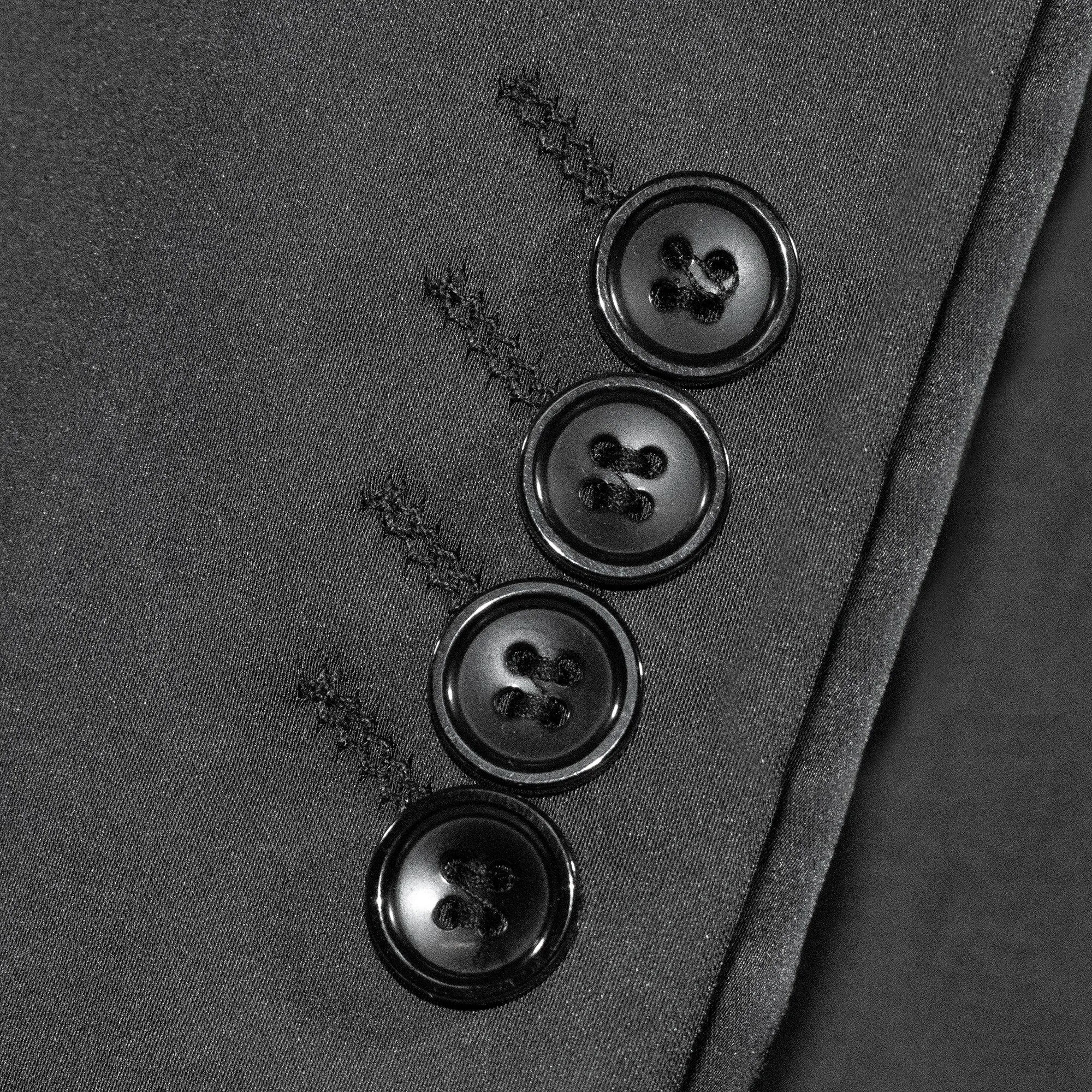 Men's Black Satin 2-Piece Big & Tall Suit